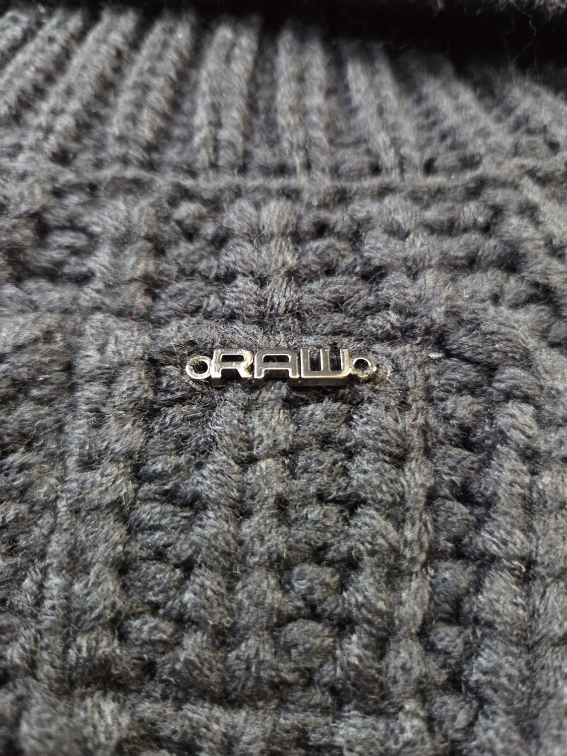 G-STAR네이비 꽈배기 폴라 니트(s) 상품이미지5