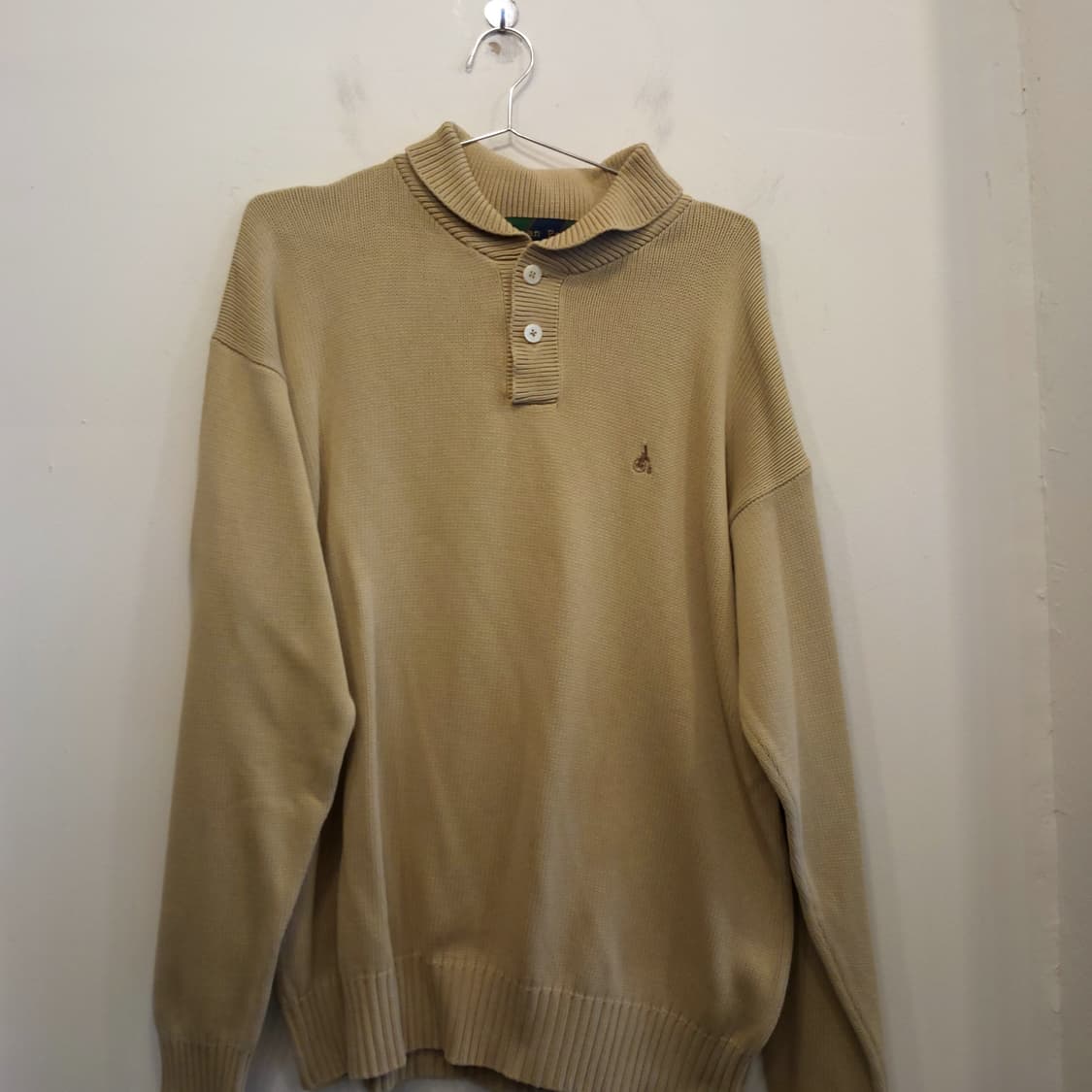 데일리 니트 베이지 헨리넥 상품이미지2