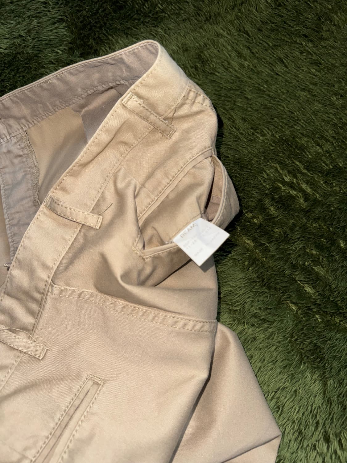 [M] BEAMS 빔즈 Made in Japan 크롭 치노 팬츠 베이지 상품이미지4