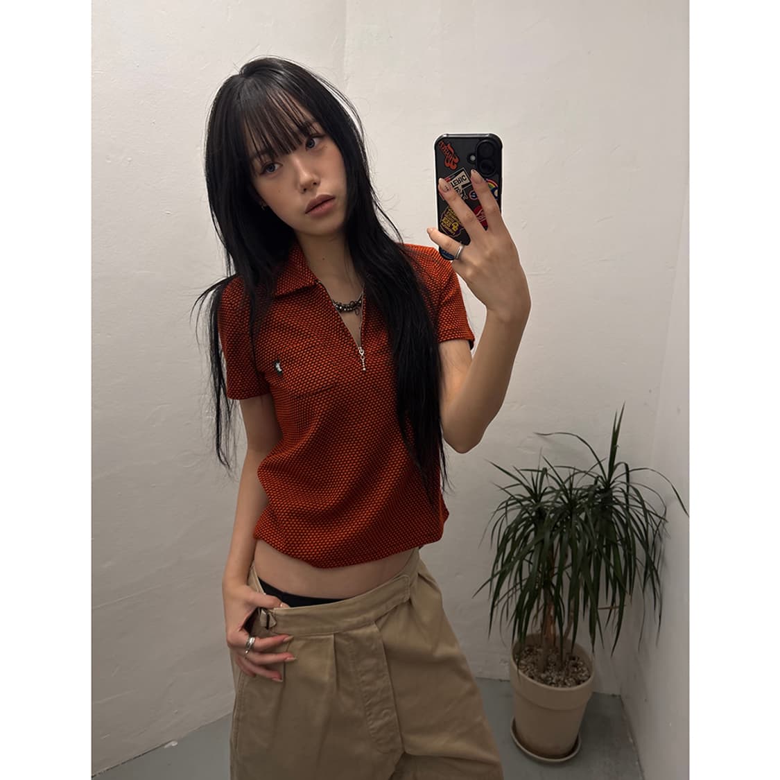 STUSSY Half Zip Polo Shirt 상품이미지2