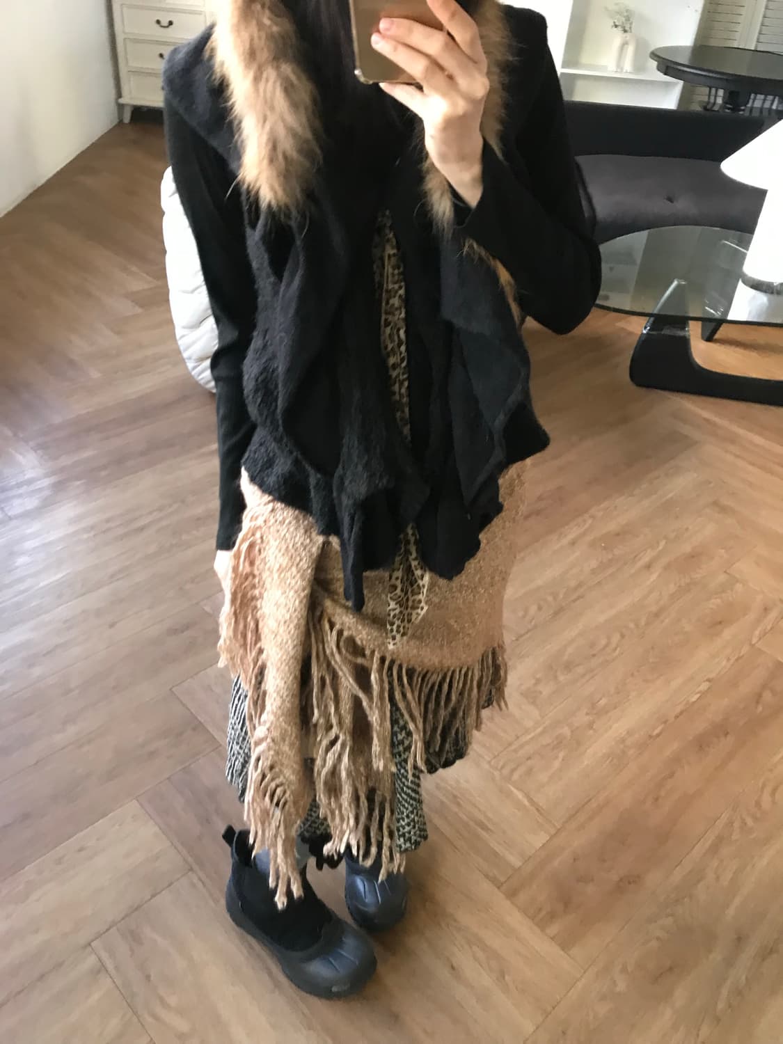 vintage fur vest 상품이미지5