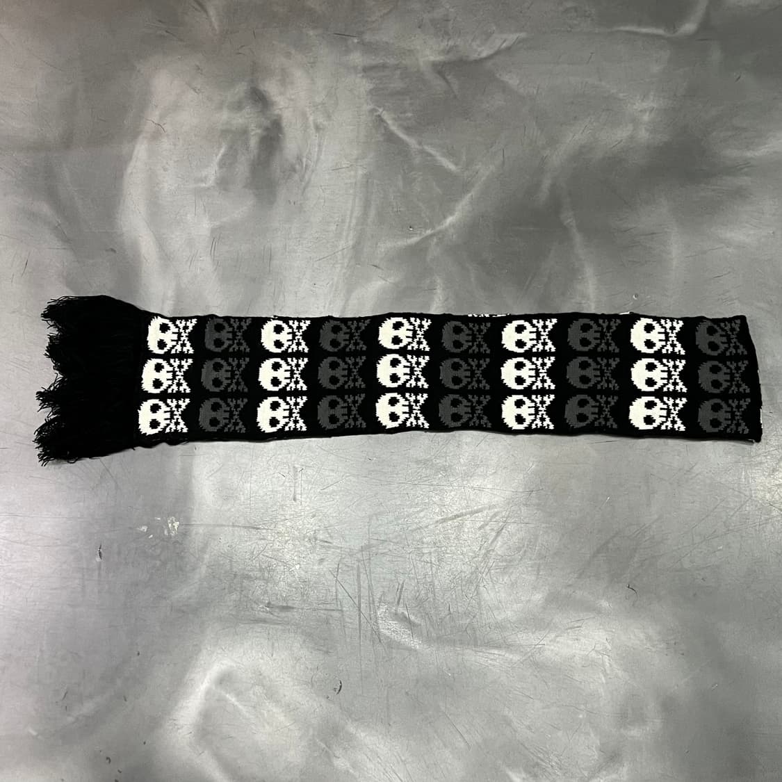  펑크 스컬 패턴 머플러 y15097 상품이미지2