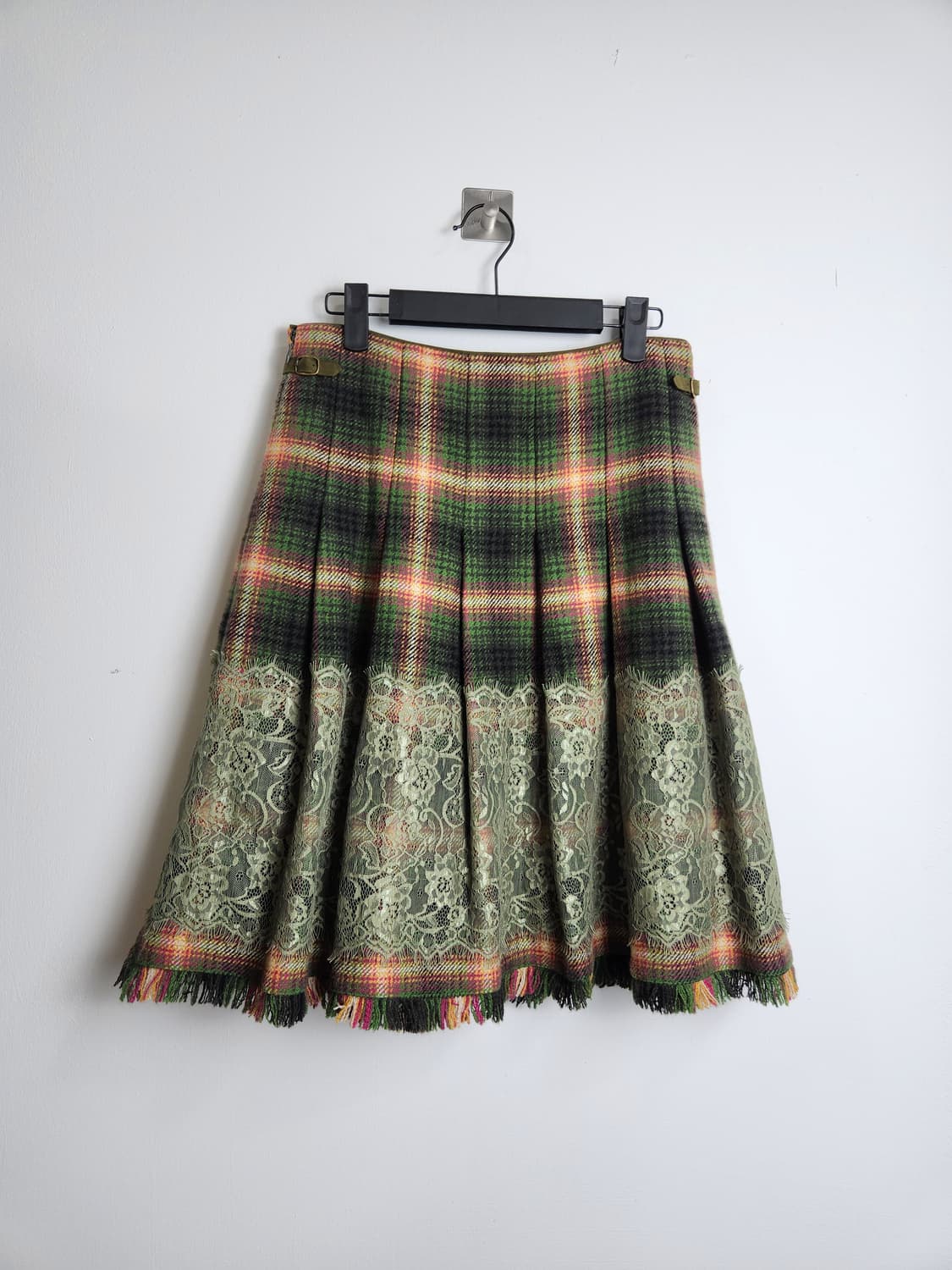 체크 플리츠 테슬 스커트 상품이미지6