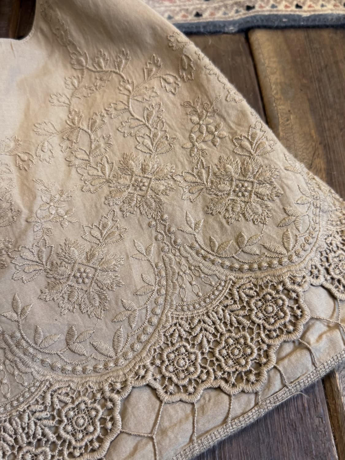 Crochet Embroidered Linen Bag 0089 상품이미지6