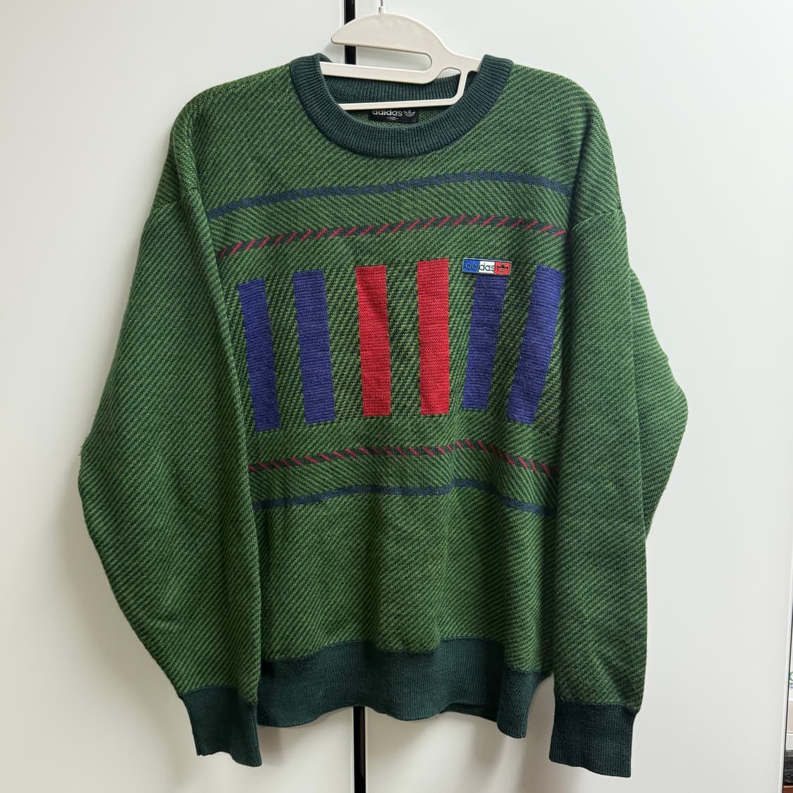 90s 아디다스 레어 레트로 그린 니트 100 상품이미지1