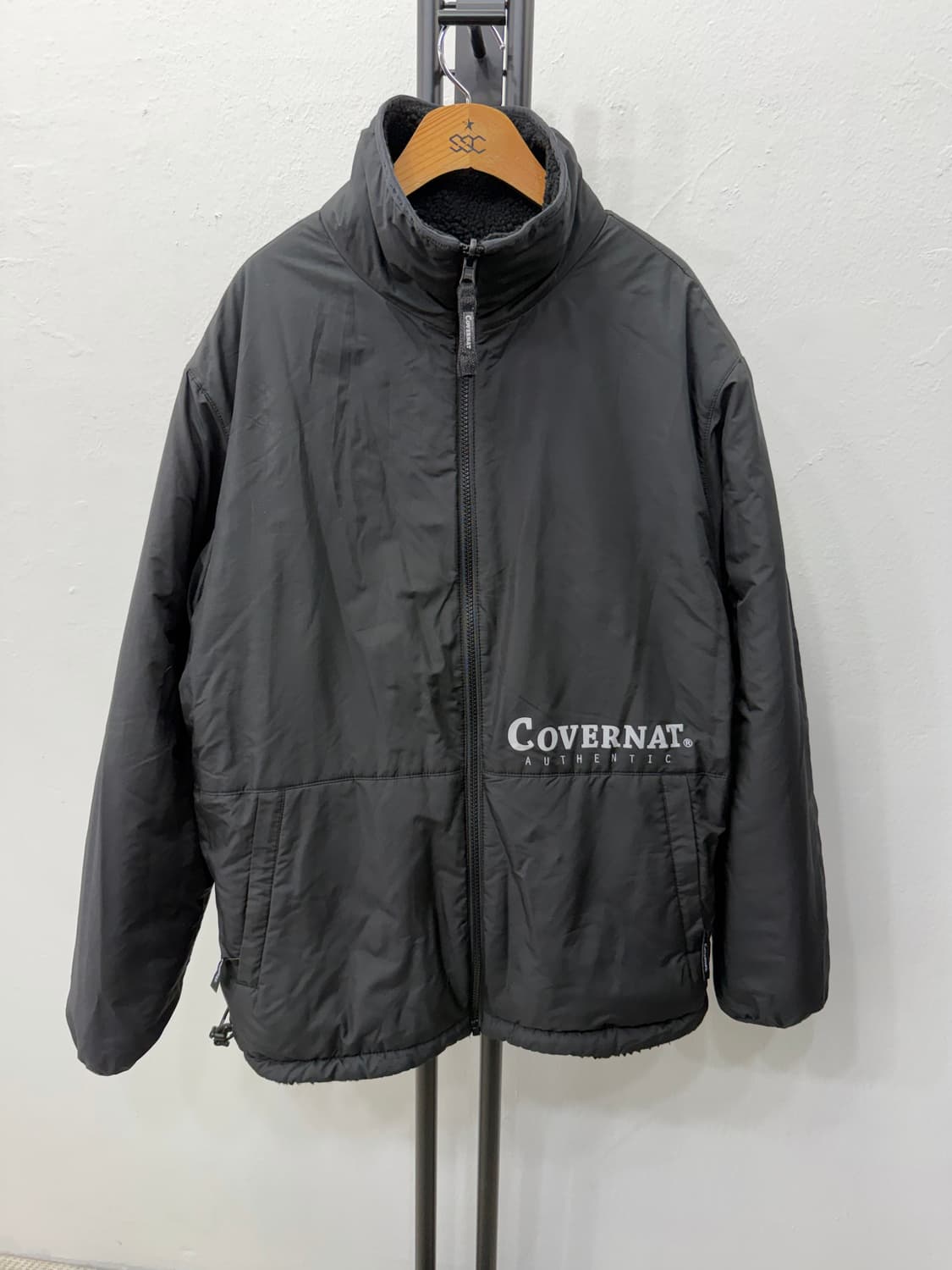 정품) 커버낫 뽀글이 플리스 리버시블 양면 블랙 105 상품이미지5