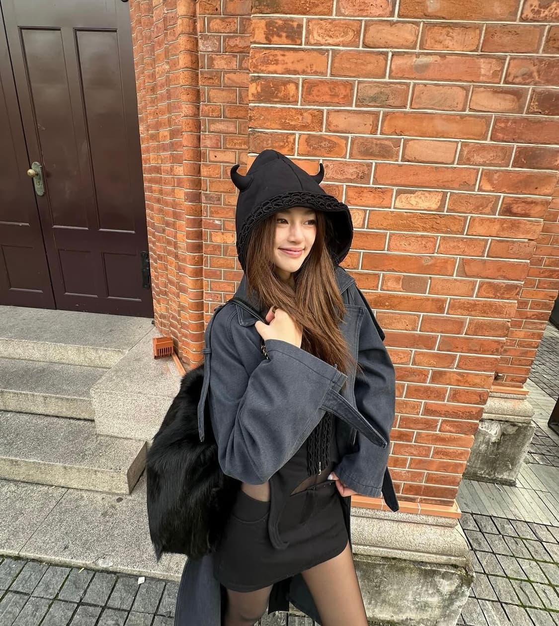 Nodress x Room SERVICE888 데빌후드집업 S 상품이미지7