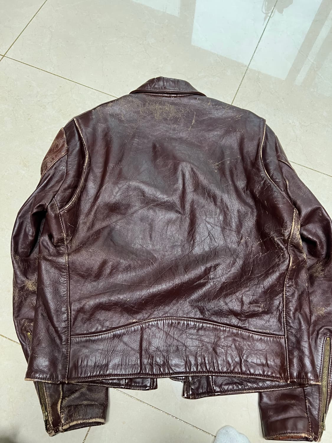 70s Walter Dyer 싱글 레더 자켓 (42) 상품이미지9