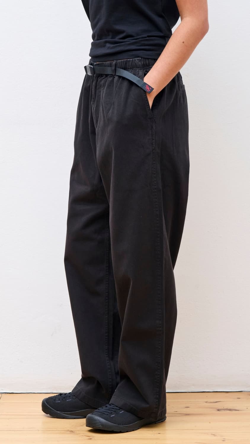 [L] 그라미치 와이드 팬츠 블랙 코튼 이지 벨트 상품이미지3