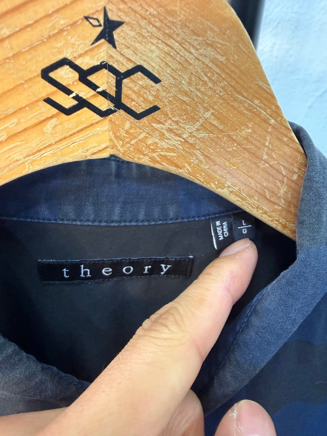 정품) theory 띠어리 남성 체크셔츠 L 상품이미지5