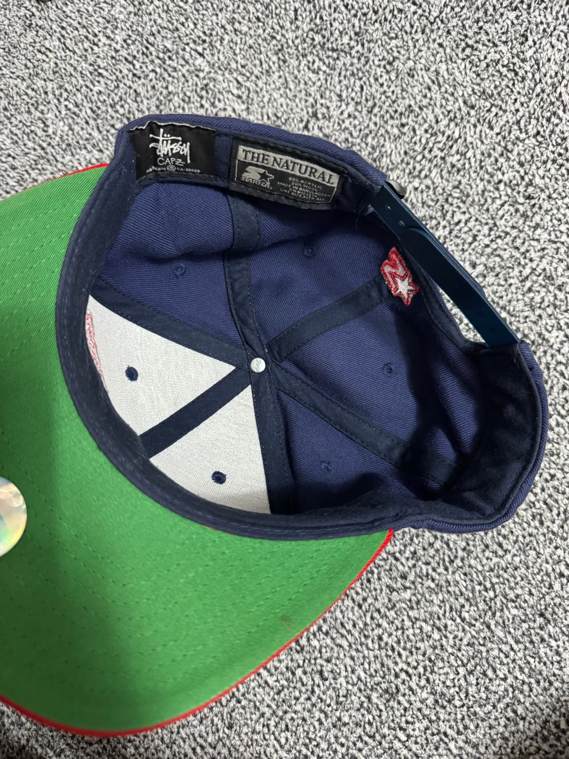 스투시X스타터 콜라보 빈티지 스냅백 모자 상품이미지9