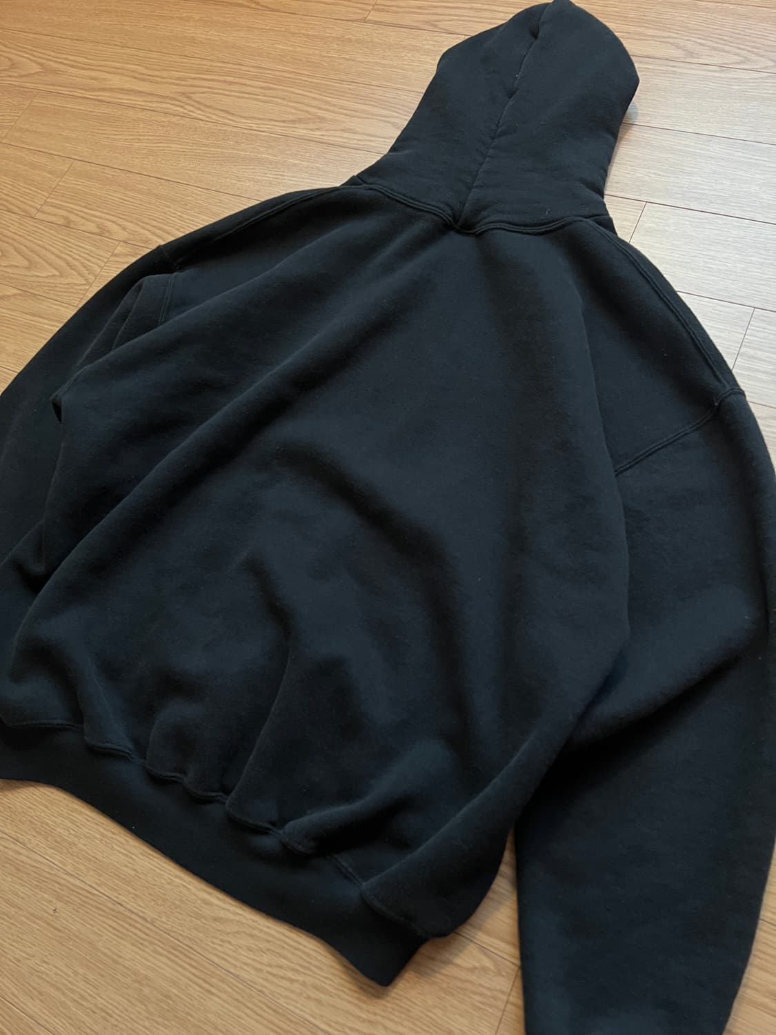 90s 러셀 빈티지 후드 블랙 XXL (우주매물) 상품이미지6