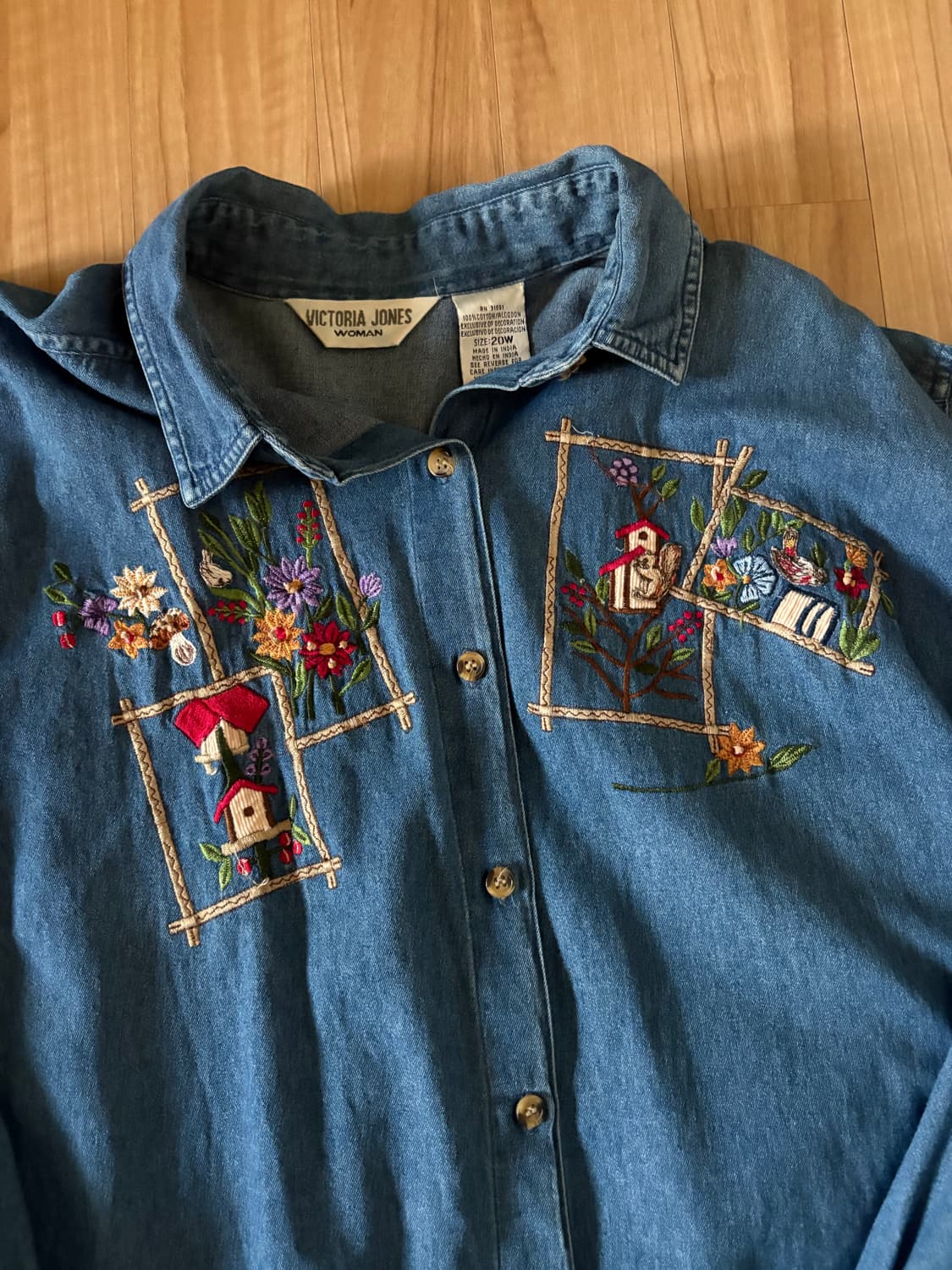 빈티지 자수셔츠  상품이미지3