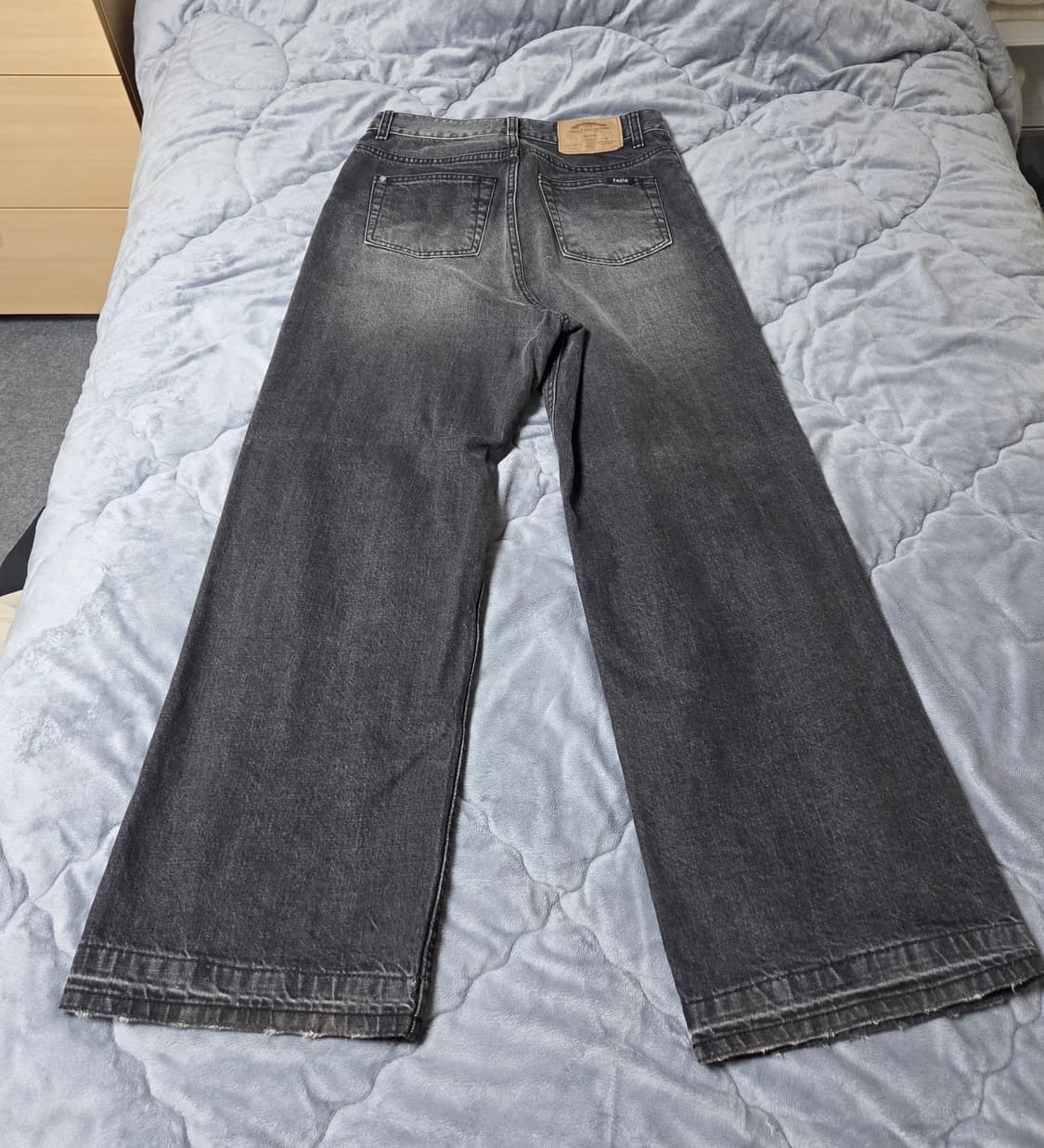 [1] 타일레 와이드 흑청 데님 상품이미지5