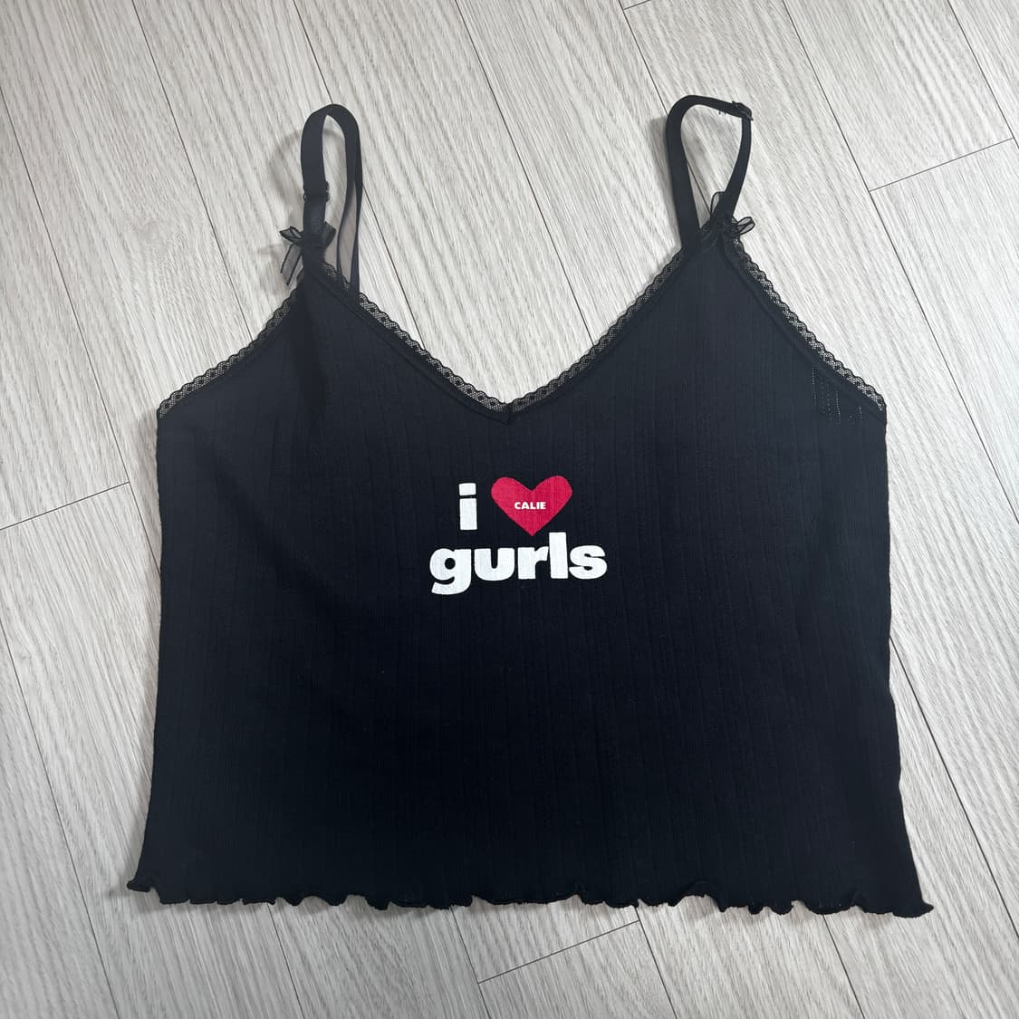 에즈이프캘리 GURLS 슬리브리스 블랙 나시 민소매 상품이미지8
