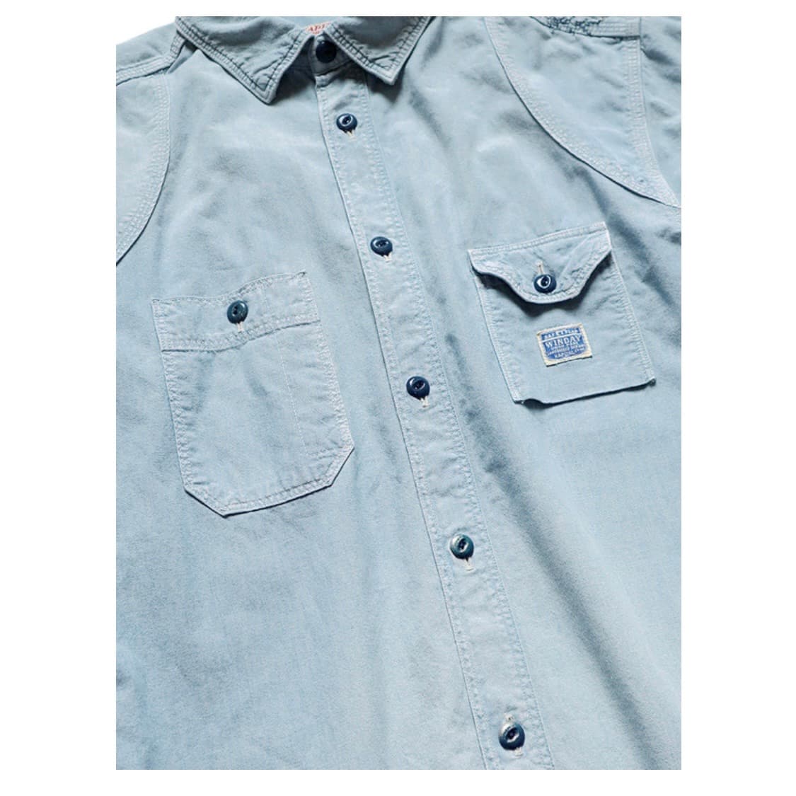 Kapital 캐피탈 샴브레이 데미지드 워크 셔츠 상품이미지10