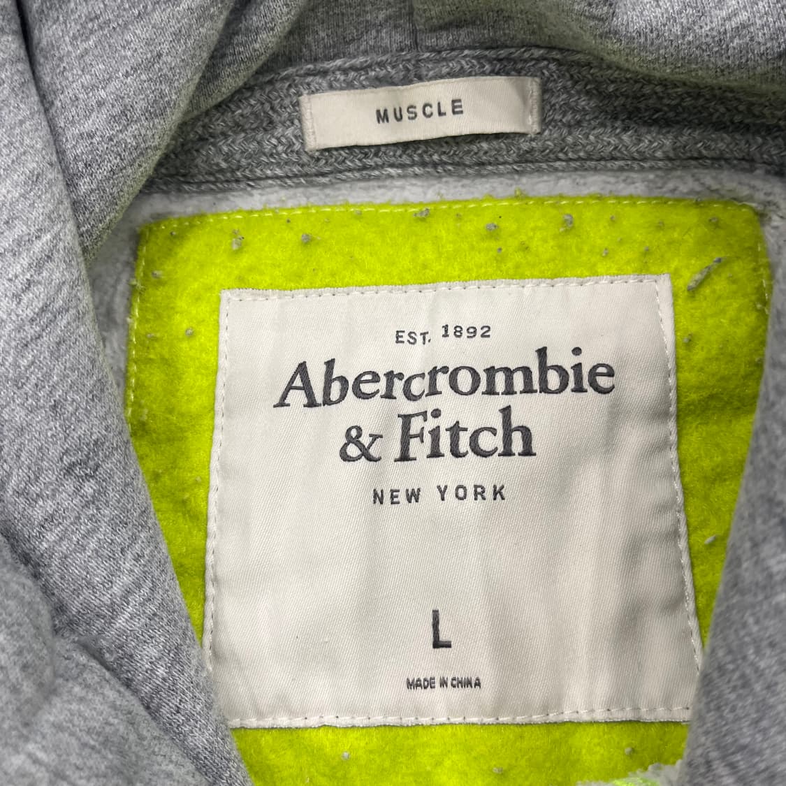 L 아베크롬비 A&F 그레이 후드티 상품이미지4