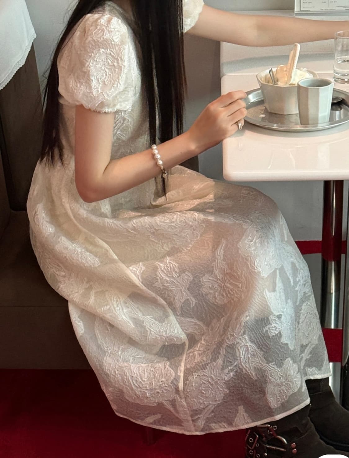 모어댄예스터데이 자가드 원피스 상품이미지3