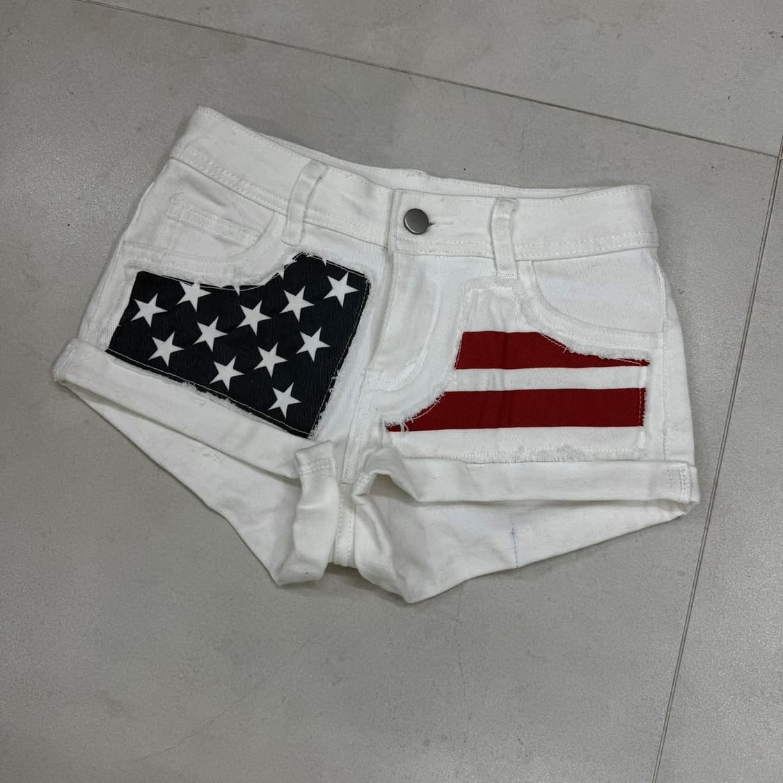 U.S.A star flag white pants 상품이미지2
