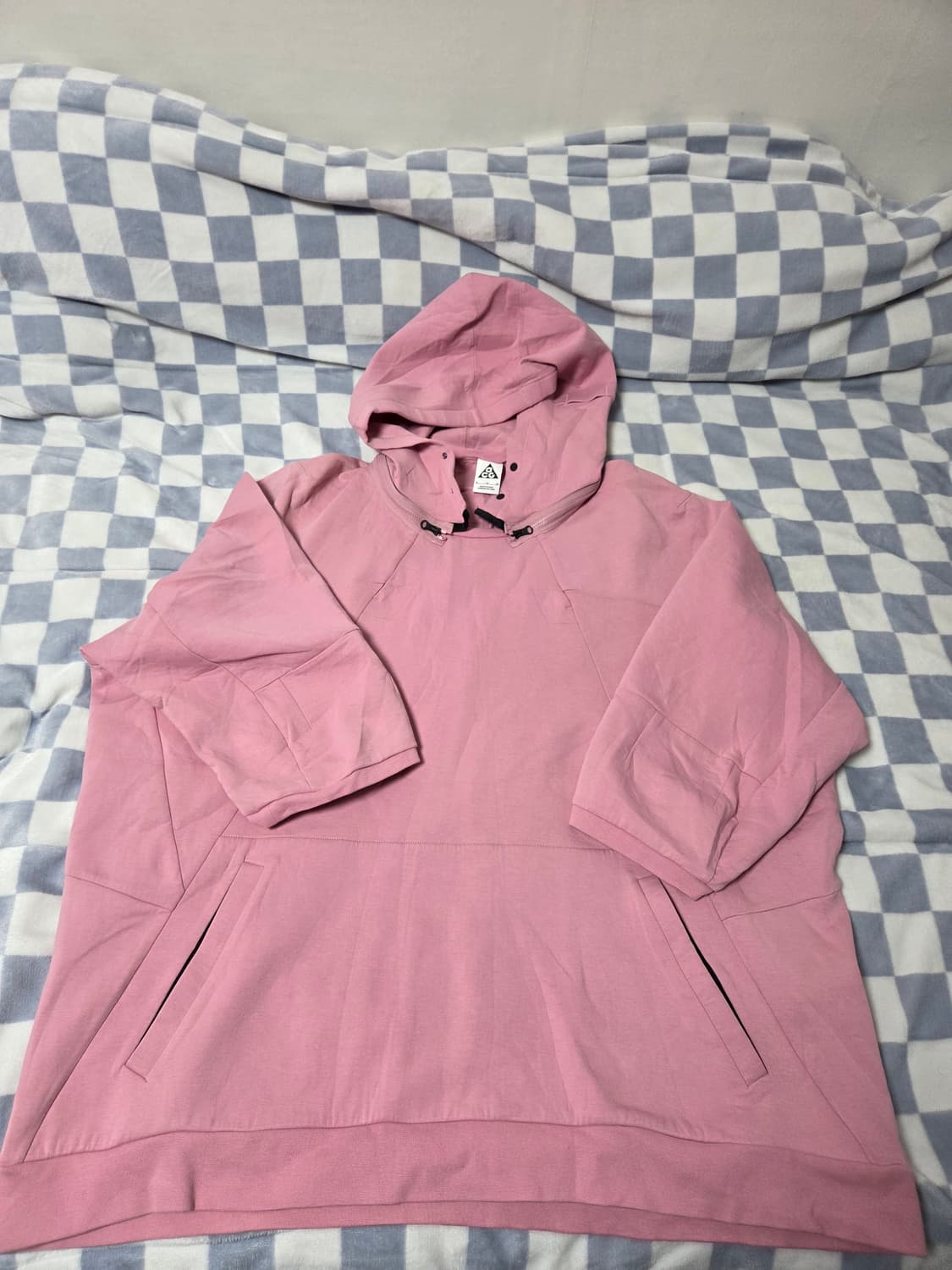 ACG 나이키 랩 LAB 컴퍼넌트 후드 플리스 7부 크루넥셔츠 핑크 XL 상품이미지1