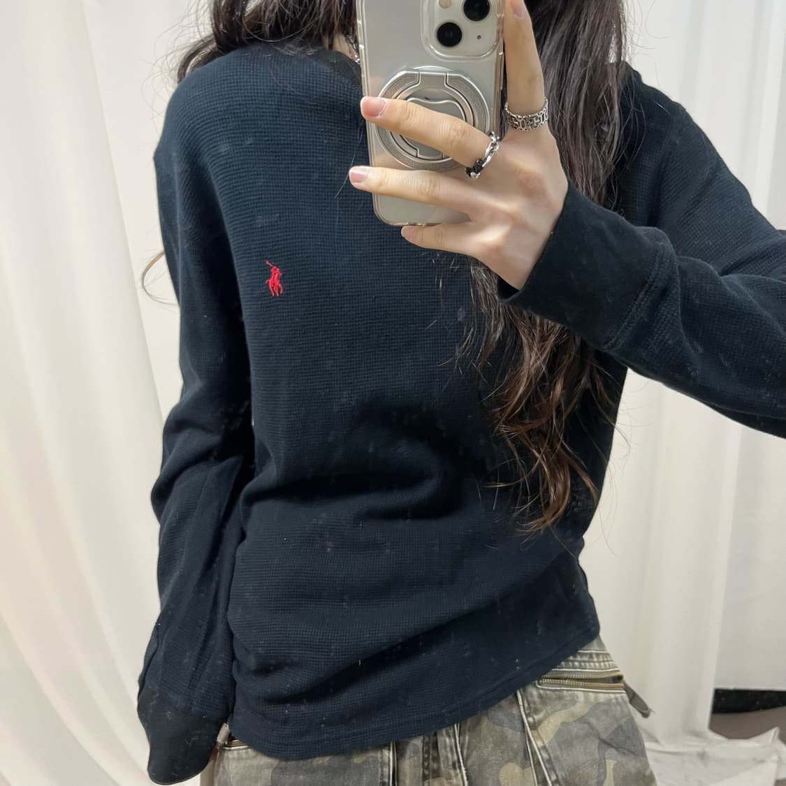 Polo Black Waffle Knit  상품이미지3