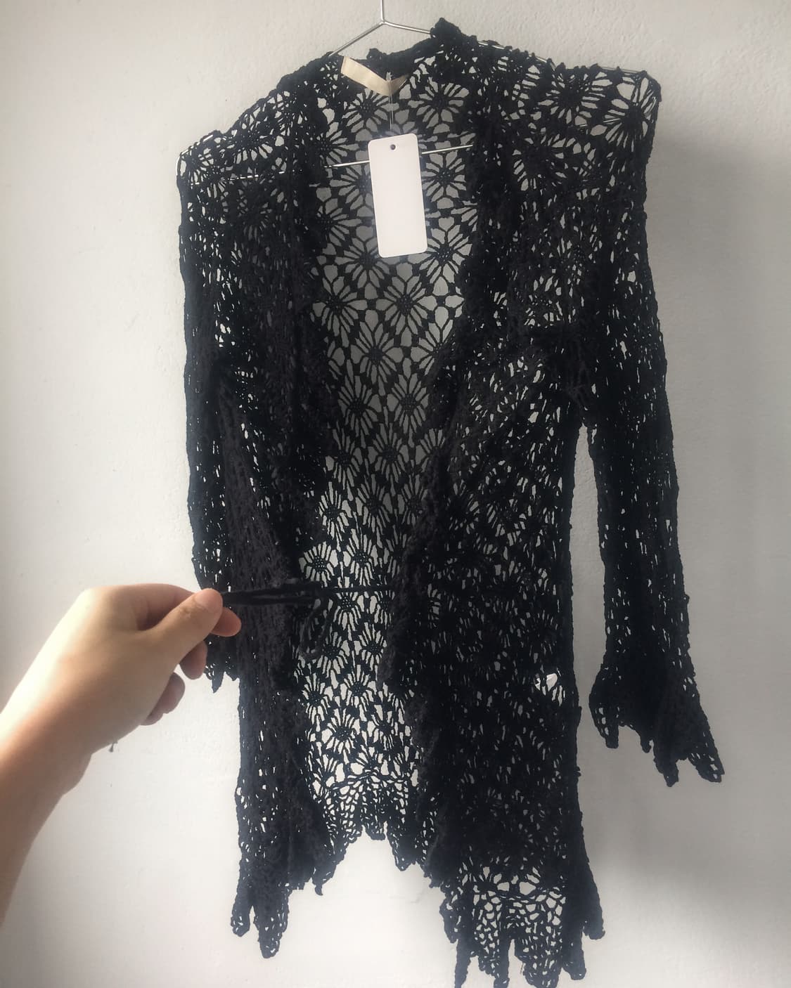 Crochet drape point cardigan 상품이미지4