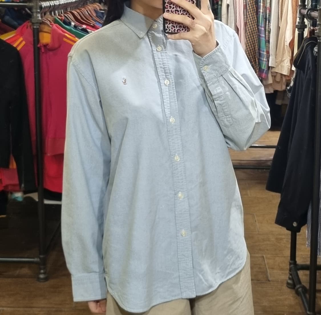[Hi] polo 폴로 긴팔셔츠 스카이블루 상품이미지2