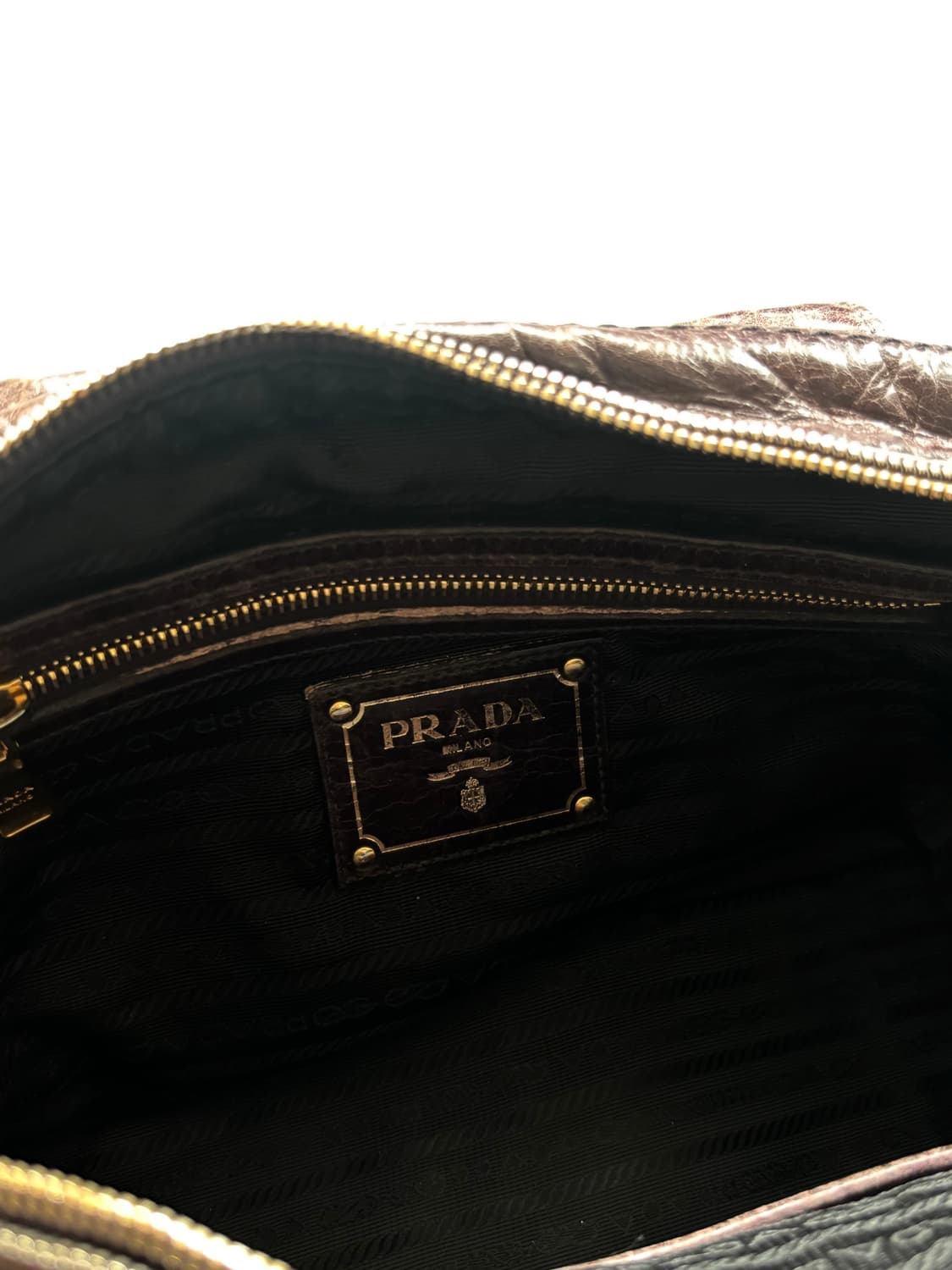 PRADA 프라다 다크 브라운 비텔로 샤인 카메라 2WAY 백 상품이미지9