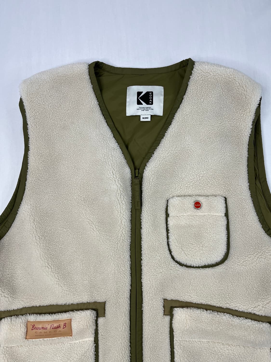 코닥 양털 아이보리 조끼 상품이미지3
