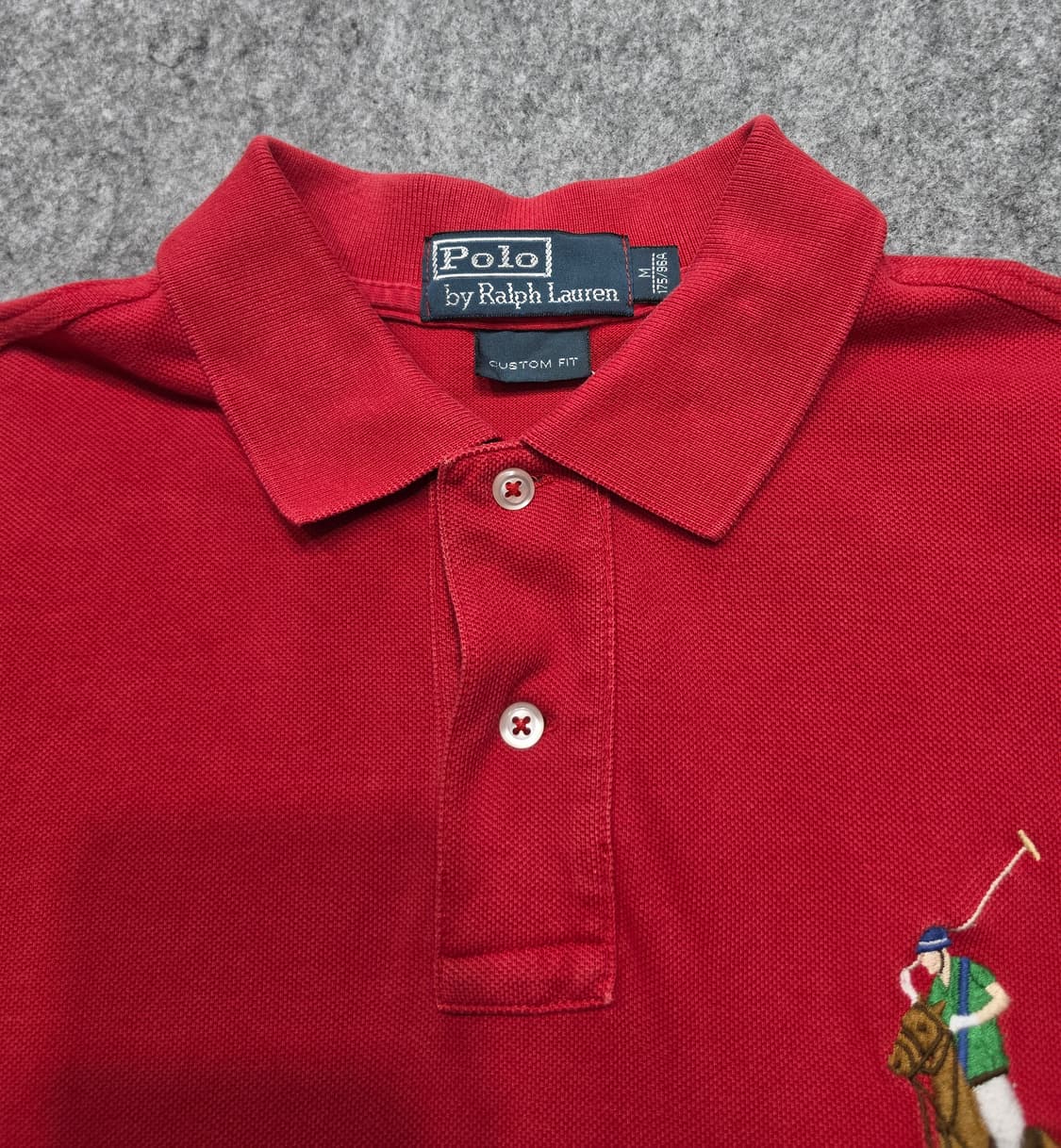폴로 랄프로렌 빈티지 멀티포니빅포니 커스텀핏 pk 카라 반팔티 M 상품이미지5