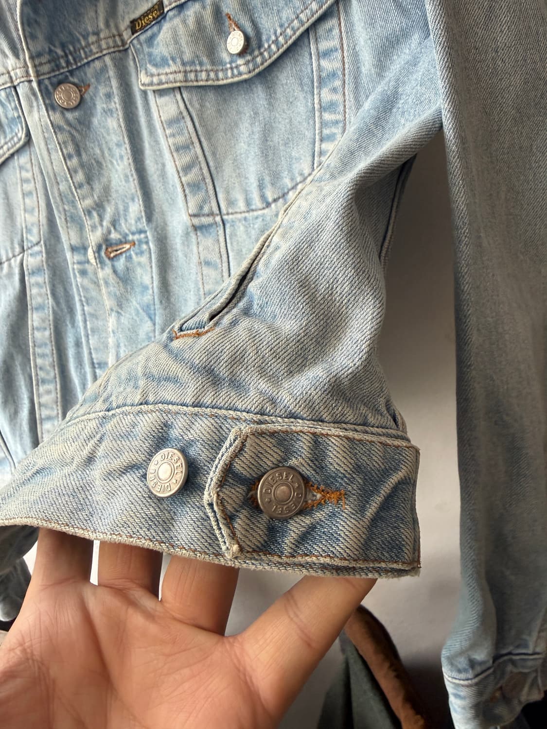 90s DIESEL Star Series 데님 트러커 자켓 L  상품이미지3