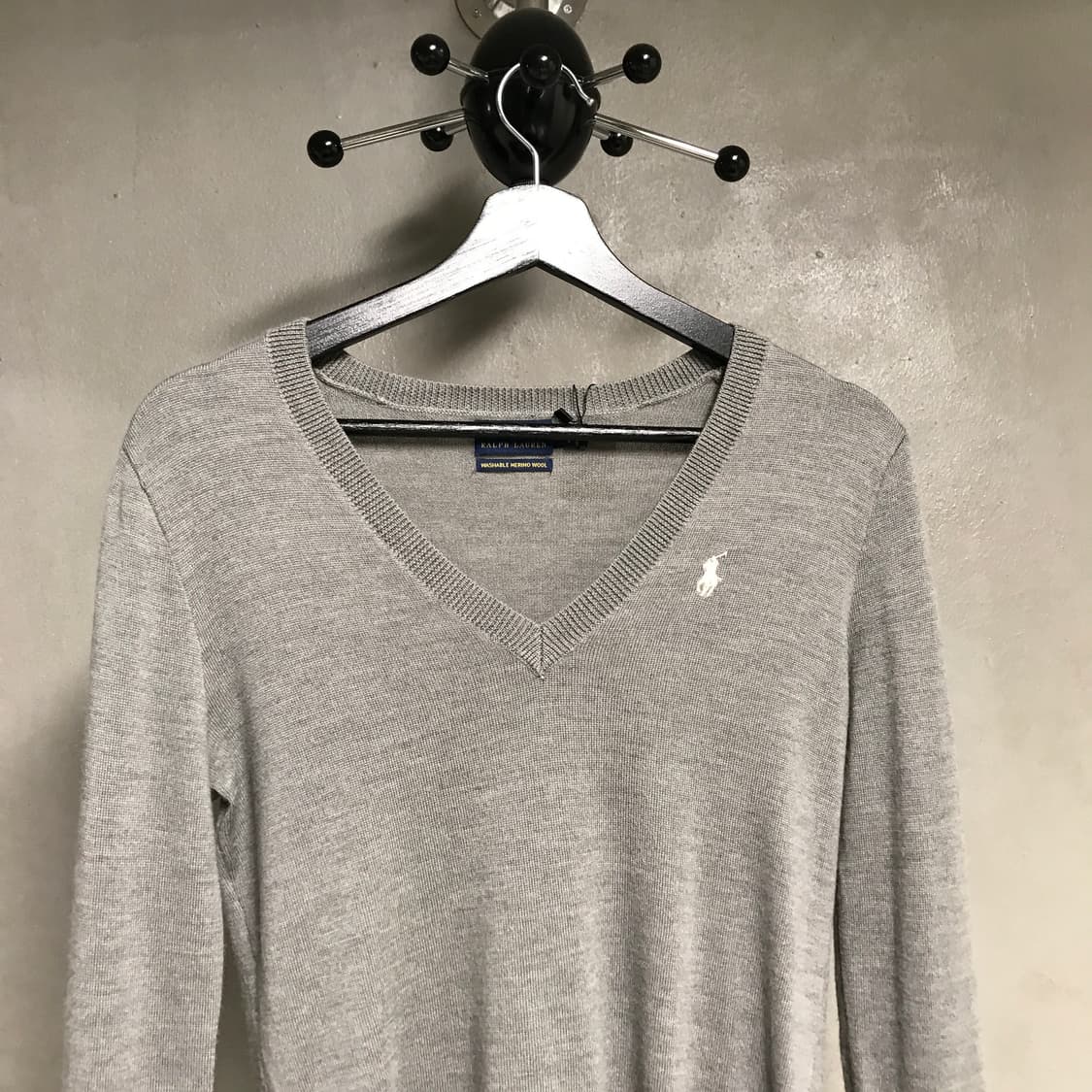 폴로 랄프로렌 브이넥 니트 그레이 M(W) 상품이미지2