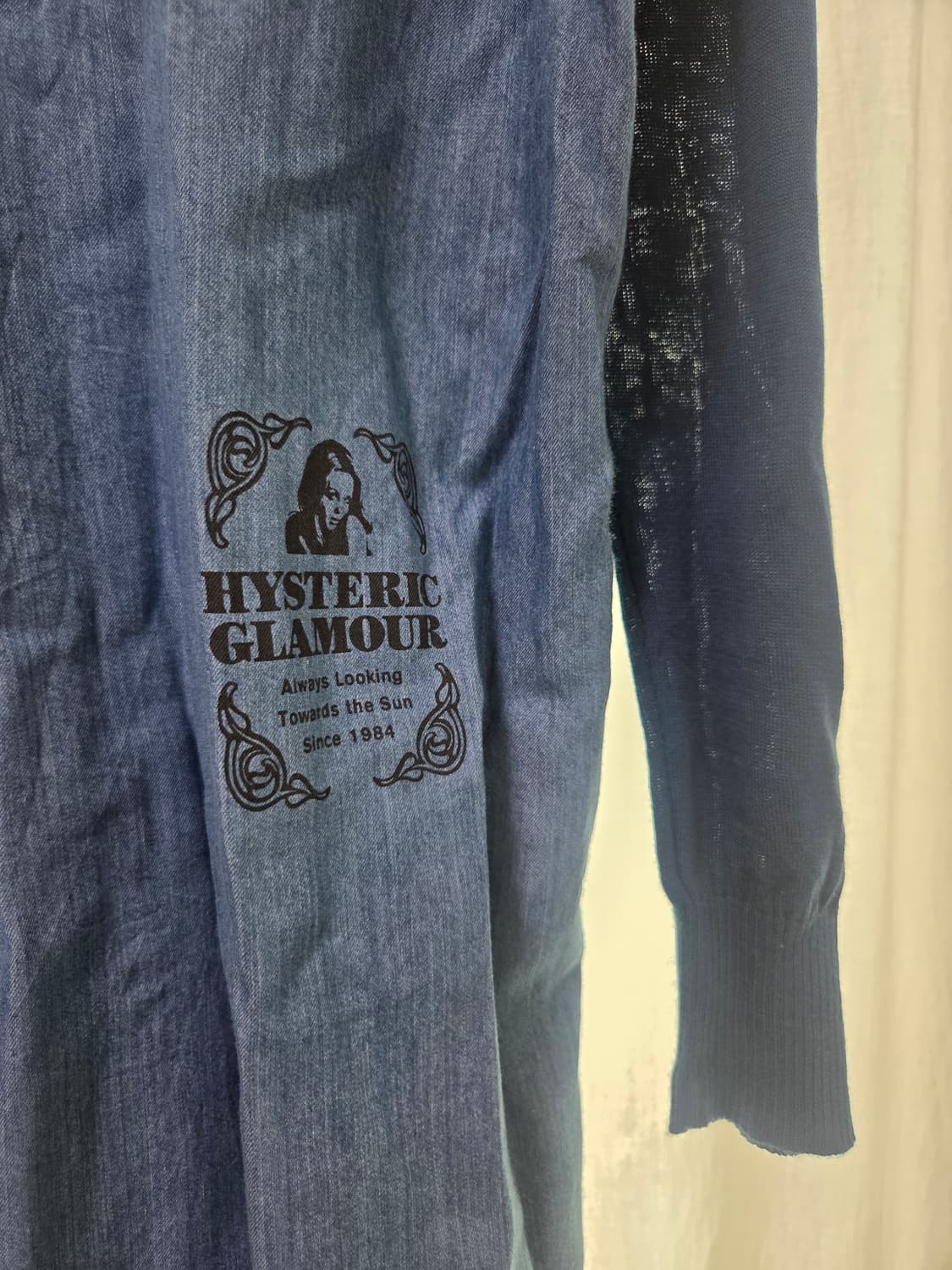 히스테릭글래머 샴브레이 믹스 롱 가디건 상품이미지3