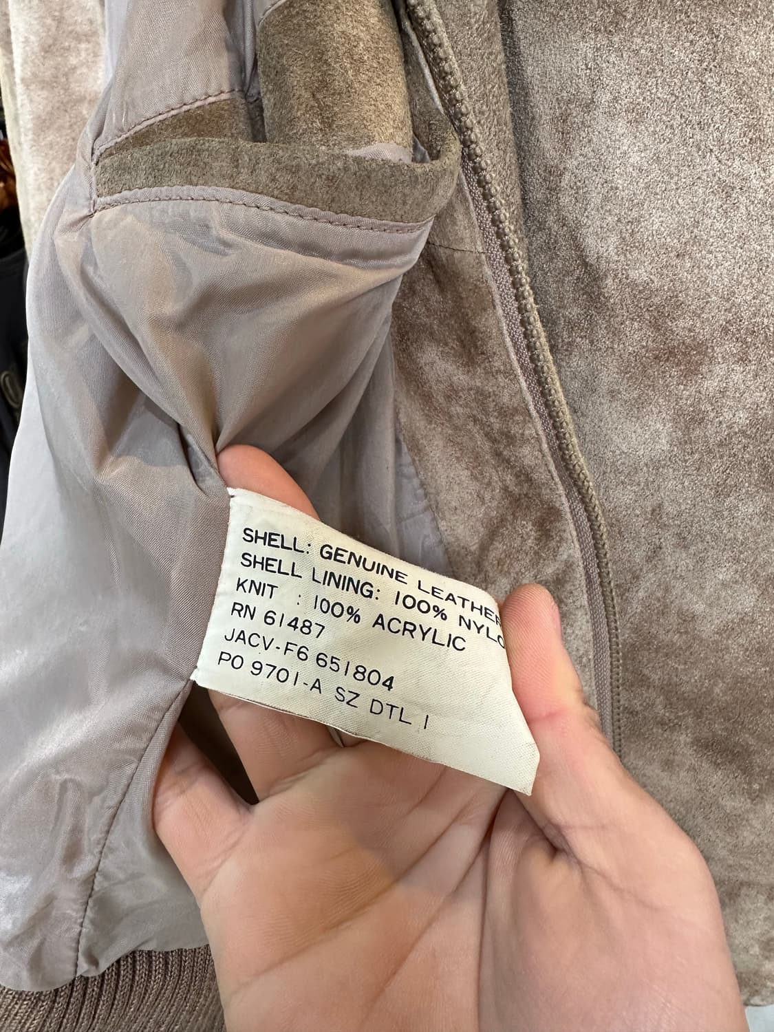 90s 리얼 레더 스웨이드 플라이트 자켓 made in korea 상품이미지9