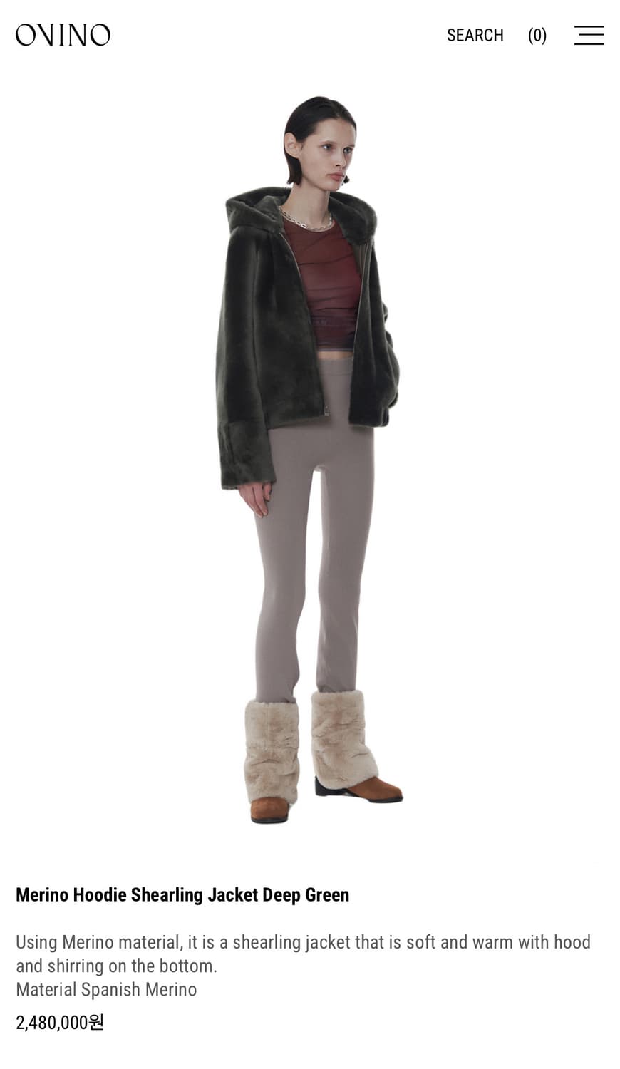 OVINO 퍼 후드 자켓 상품이미지1