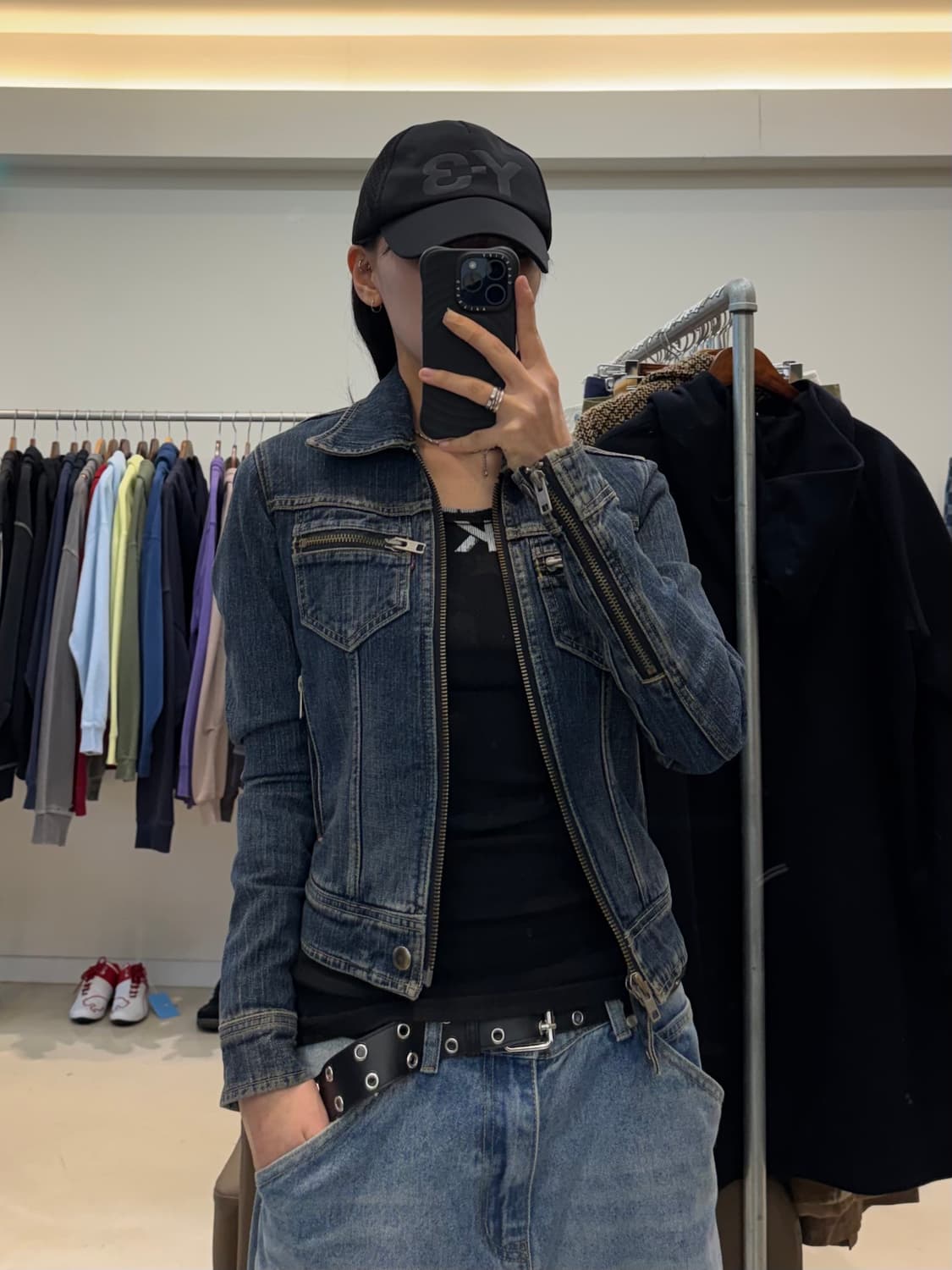 리바이스 멀티지퍼 데님 크롭 자켓 상품이미지5