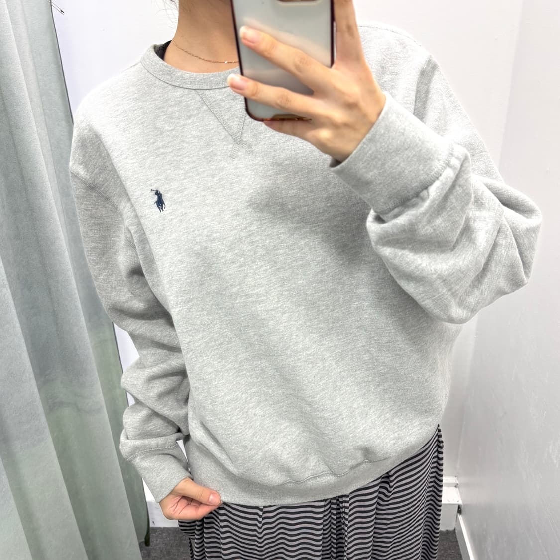 폴로 그레이 맨투맨 상품이미지2