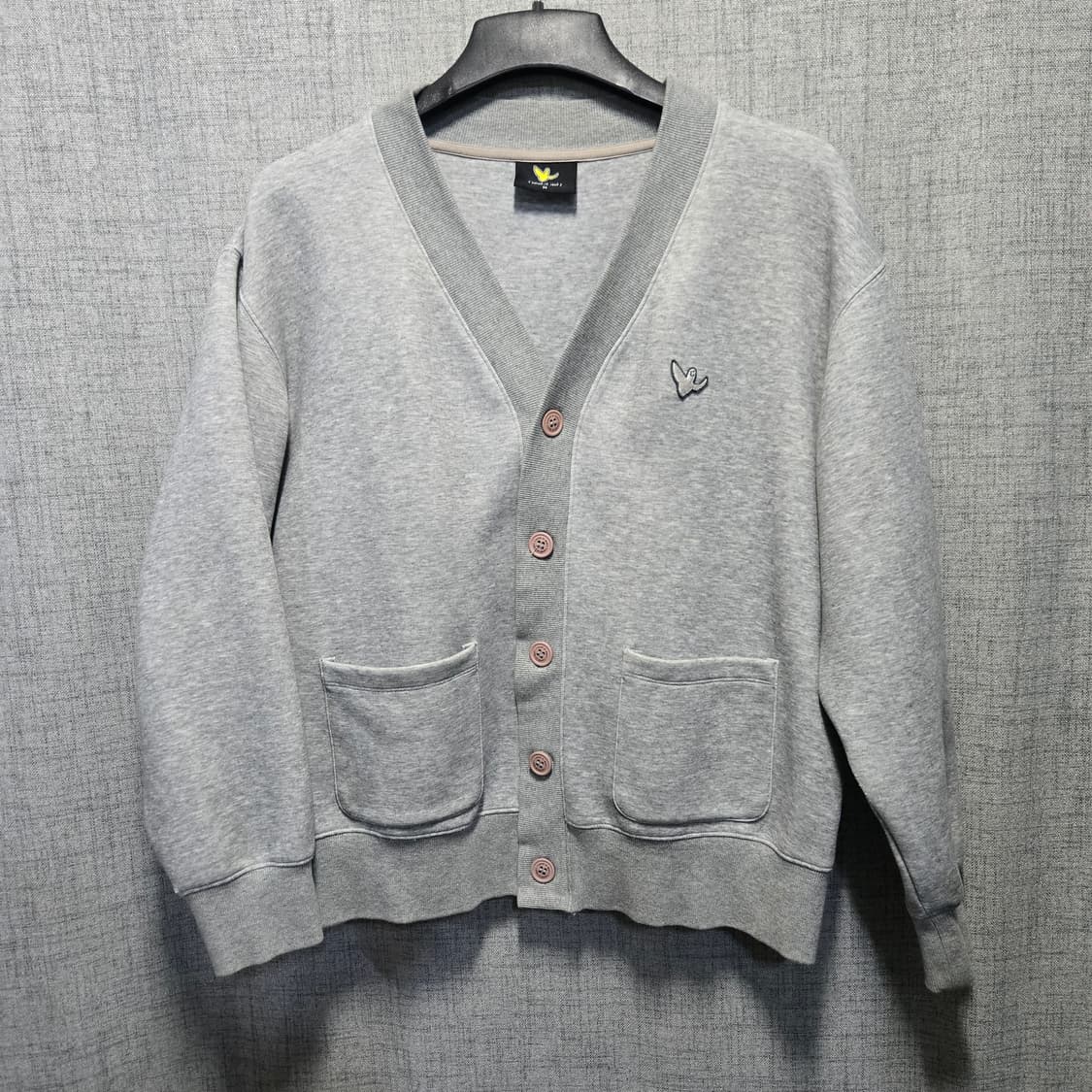 와릿이즌 그레이 브이넥 캐주얼 가디건  상품이미지1