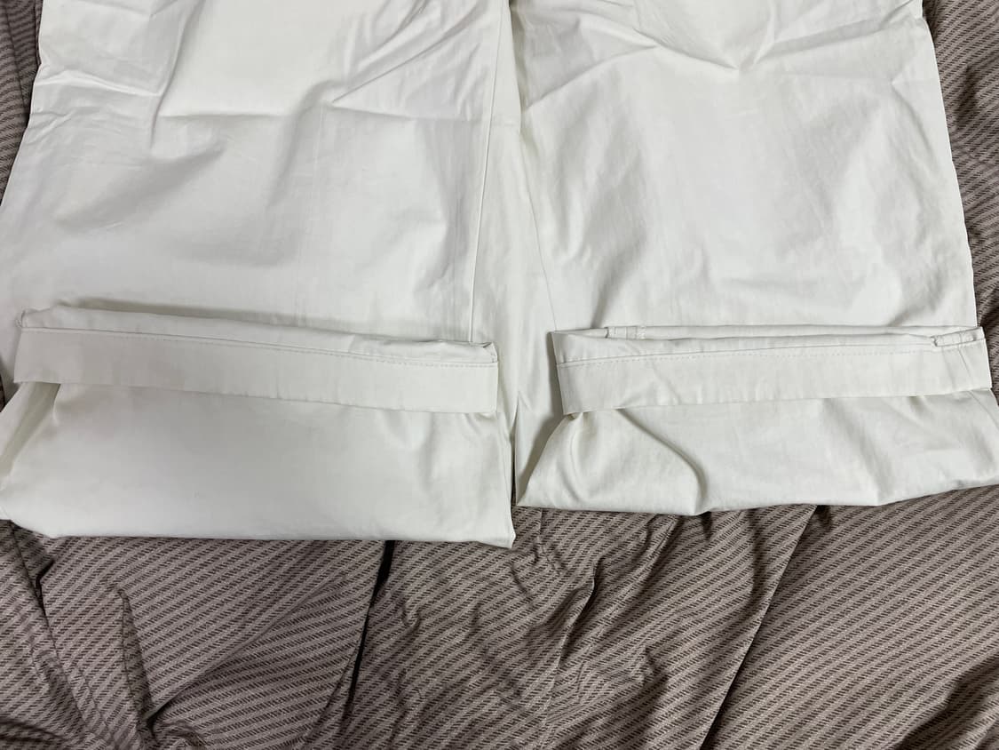 [ 2 ] 23SS 러프사이드 투턱 와이드 팬츠 에크루 (기장수선) 상품이미지6