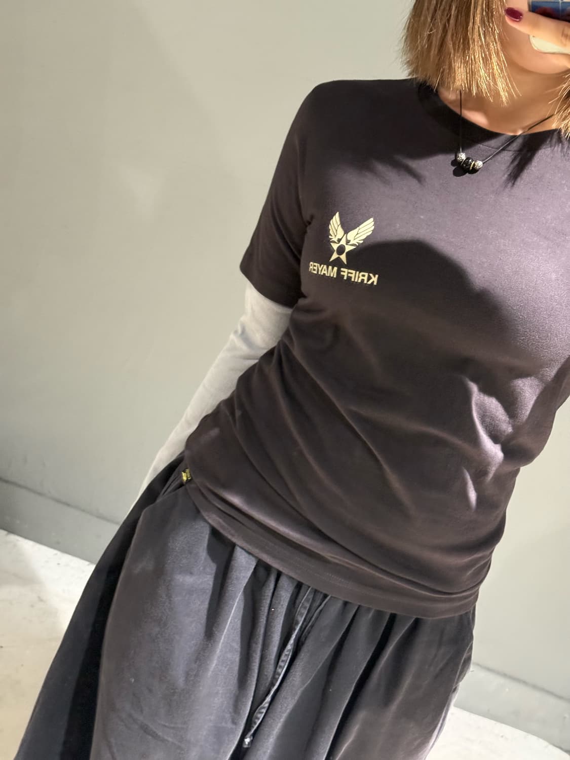 t-shirt layered printing long sleeve 상품이미지2