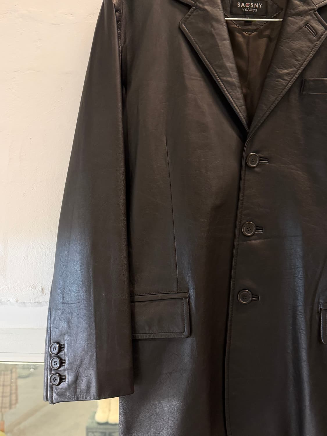 Sacsny Y saccs 요지 야마모토 램스킨 레더 블레이저 자켓 L 상품이미지4