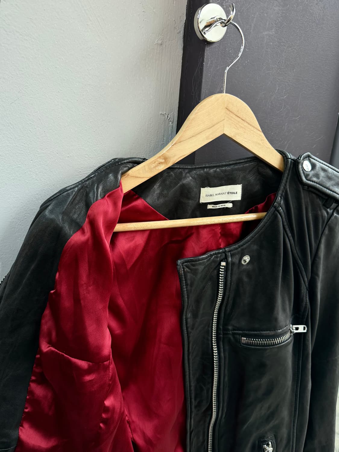 38/ 이자벨마랑 램스킨 라이더 레더 자켓 상품이미지5
