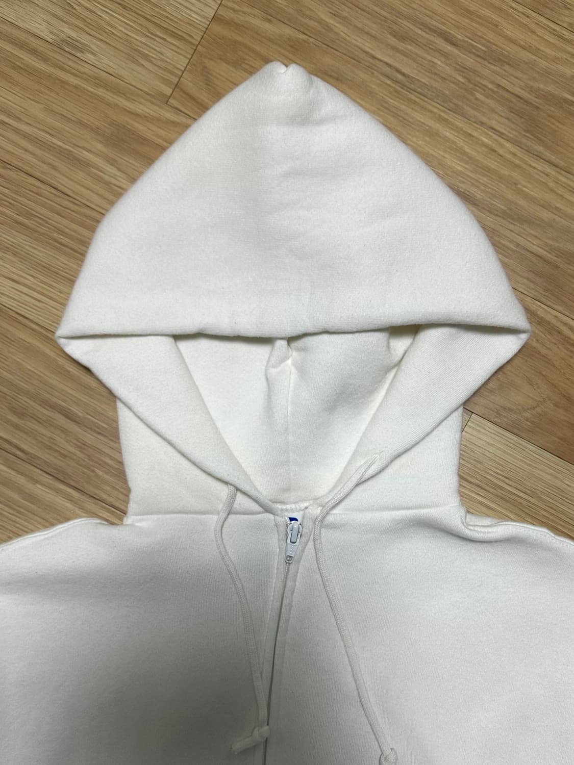 80s 빈티지 러셀 후드집업 화이트 XL USA 상품이미지8