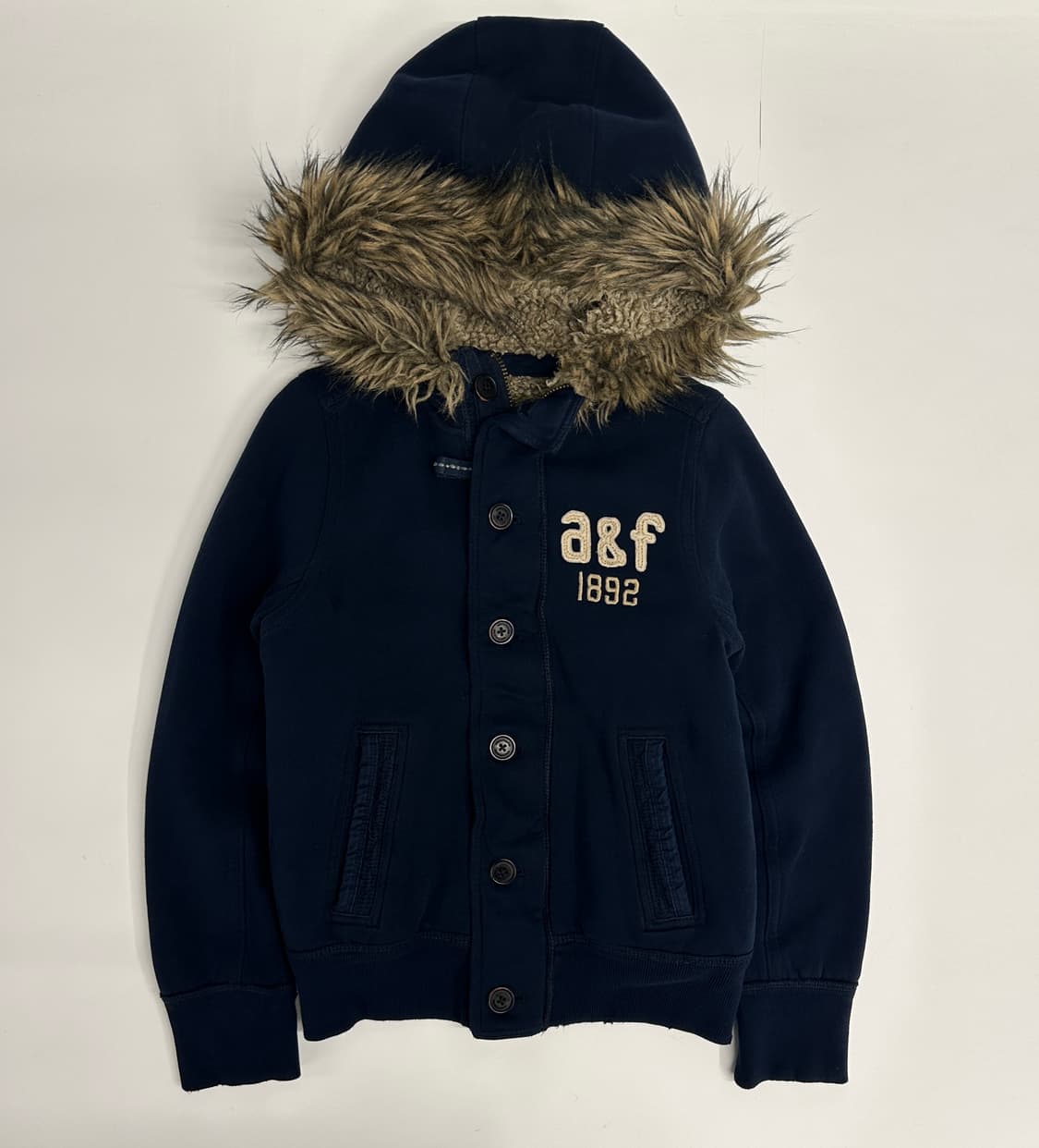 아베크롬비 네이비 울프죠 후드자켓 슬림핏 상품이미지2