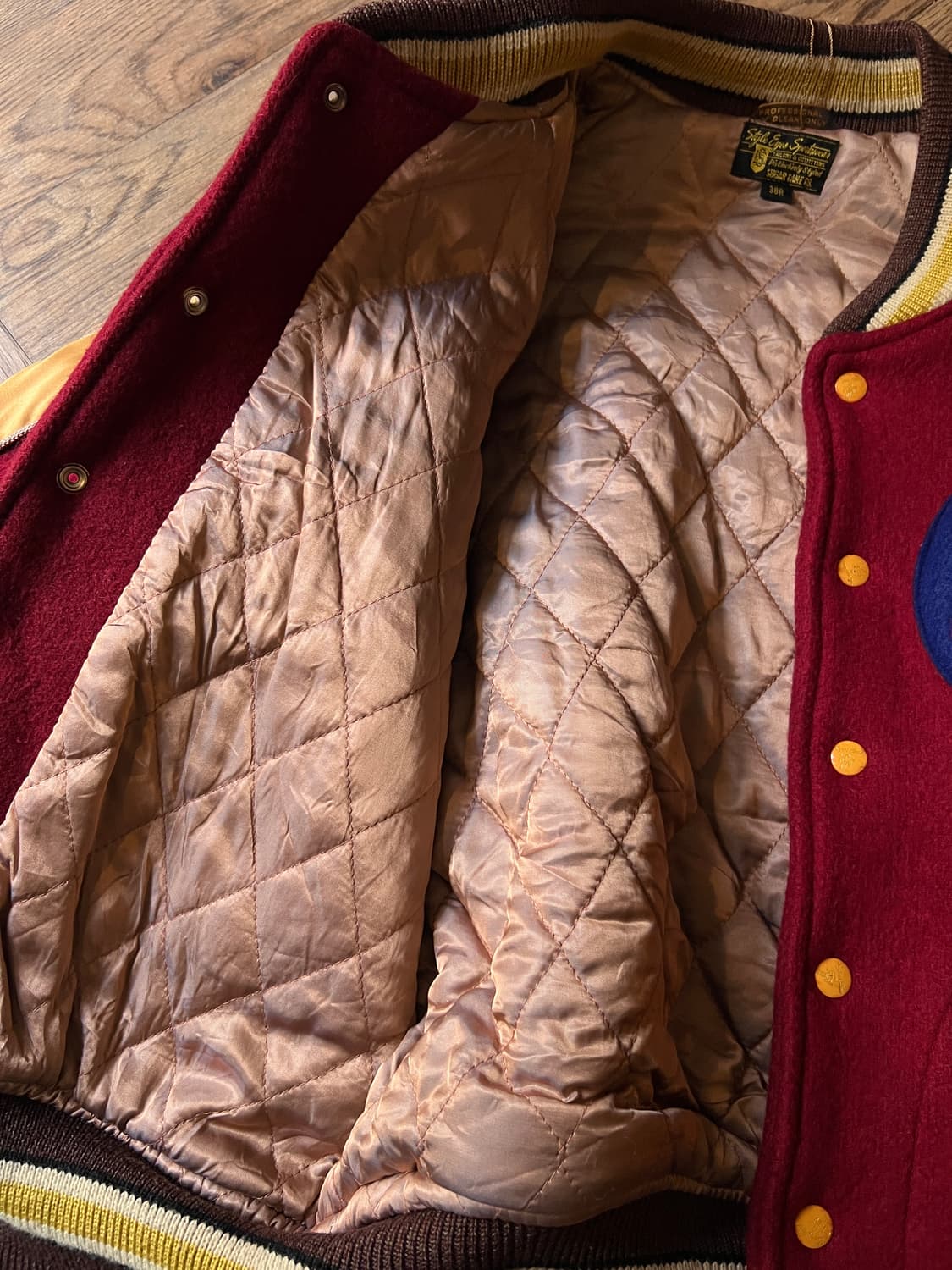 [38R]슈가케인 스타일아이즈 빈티지 레드 울 바시티 자켓 상품이미지7