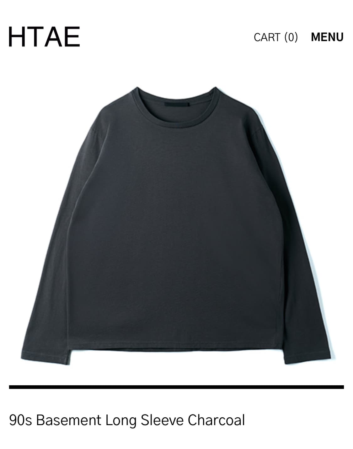Htae 90s Basement Long Sleeve Charcoal 상품이미지1
