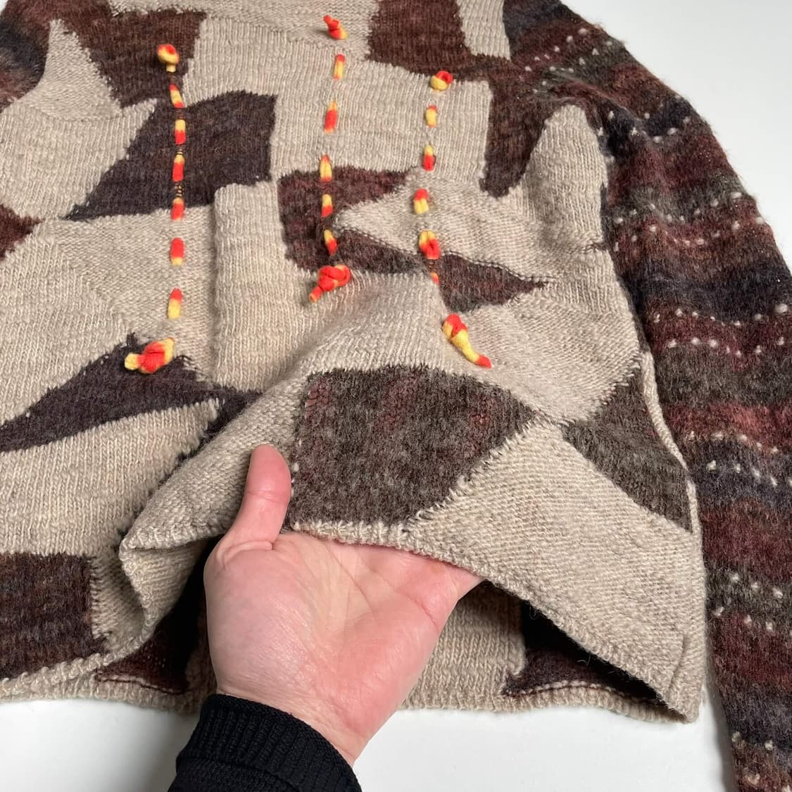 i+mu 스트링 셔링 울 블렌드 터틀넥 니트  상품이미지5