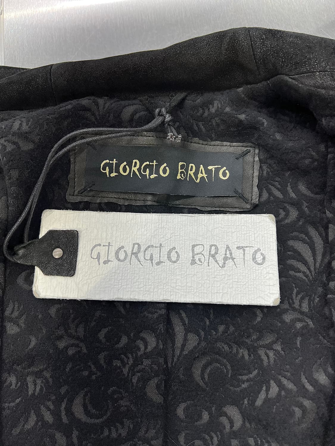 조르지오 브라토 하이넥 헴 스웨이드 램 레더 자켓 상품이미지7