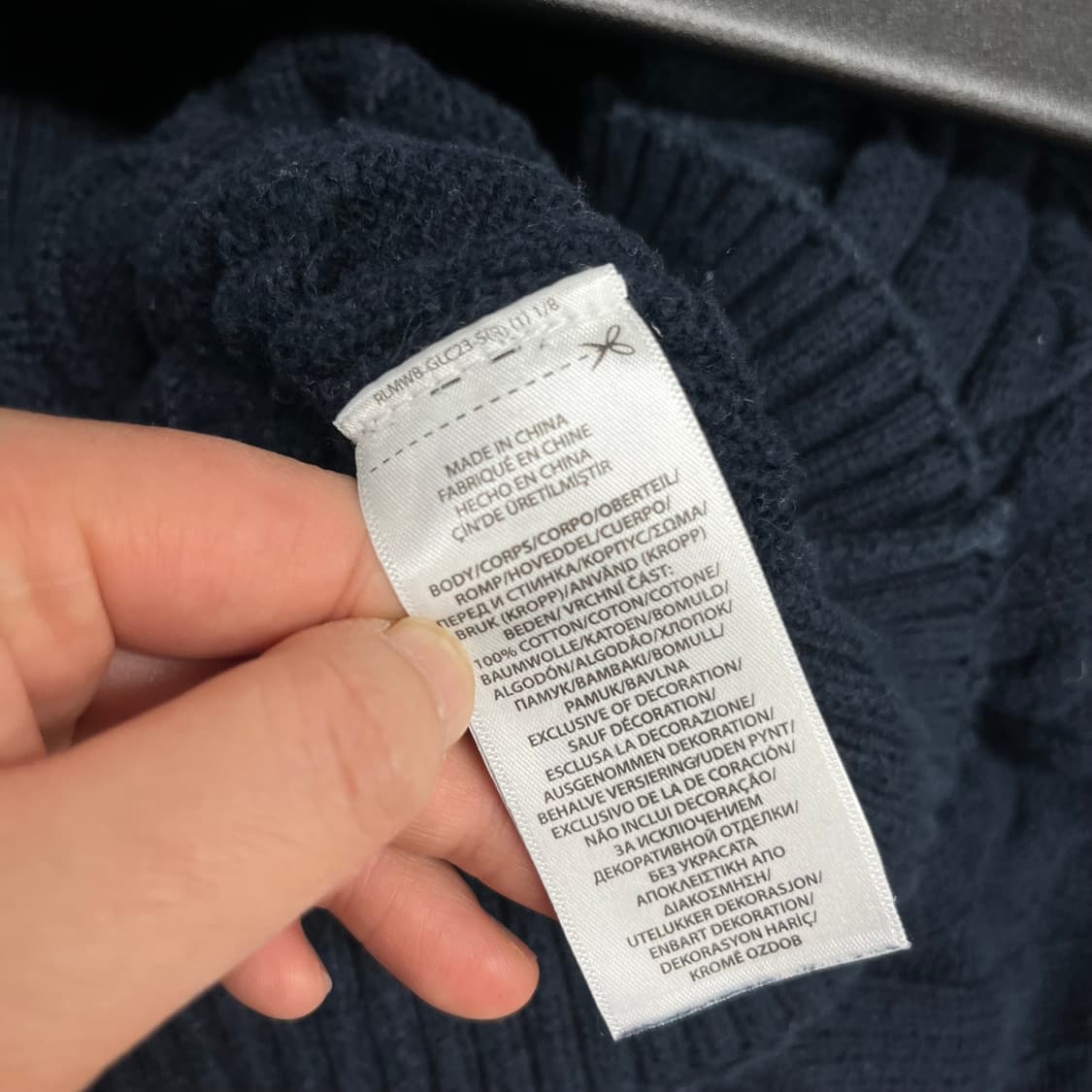 95 폴로랄프로렌 신형라벨 꽈배기 블랙 니트 상품이미지5