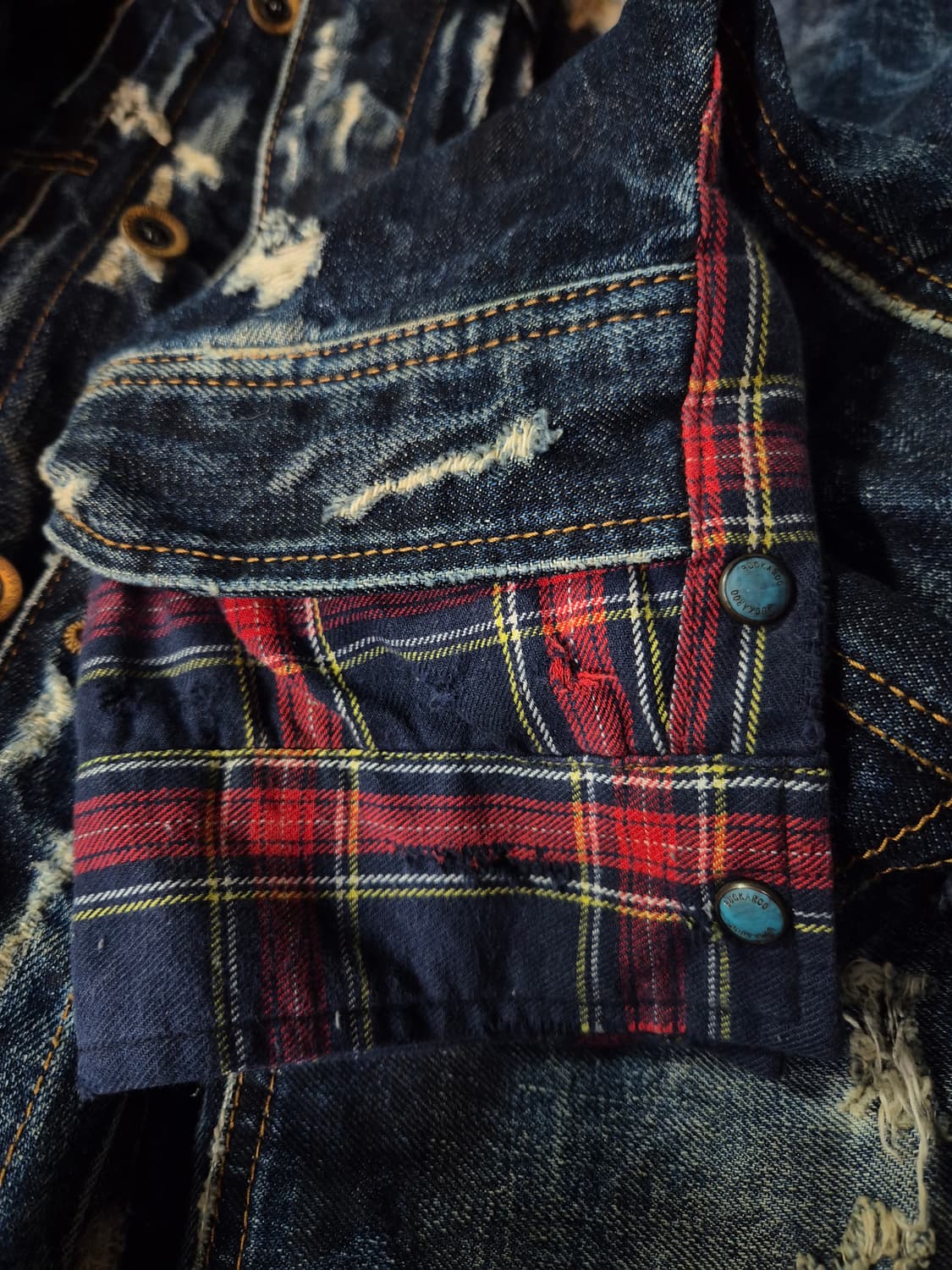 버커루 빈티지 데님 자켓 XXL 상품이미지4